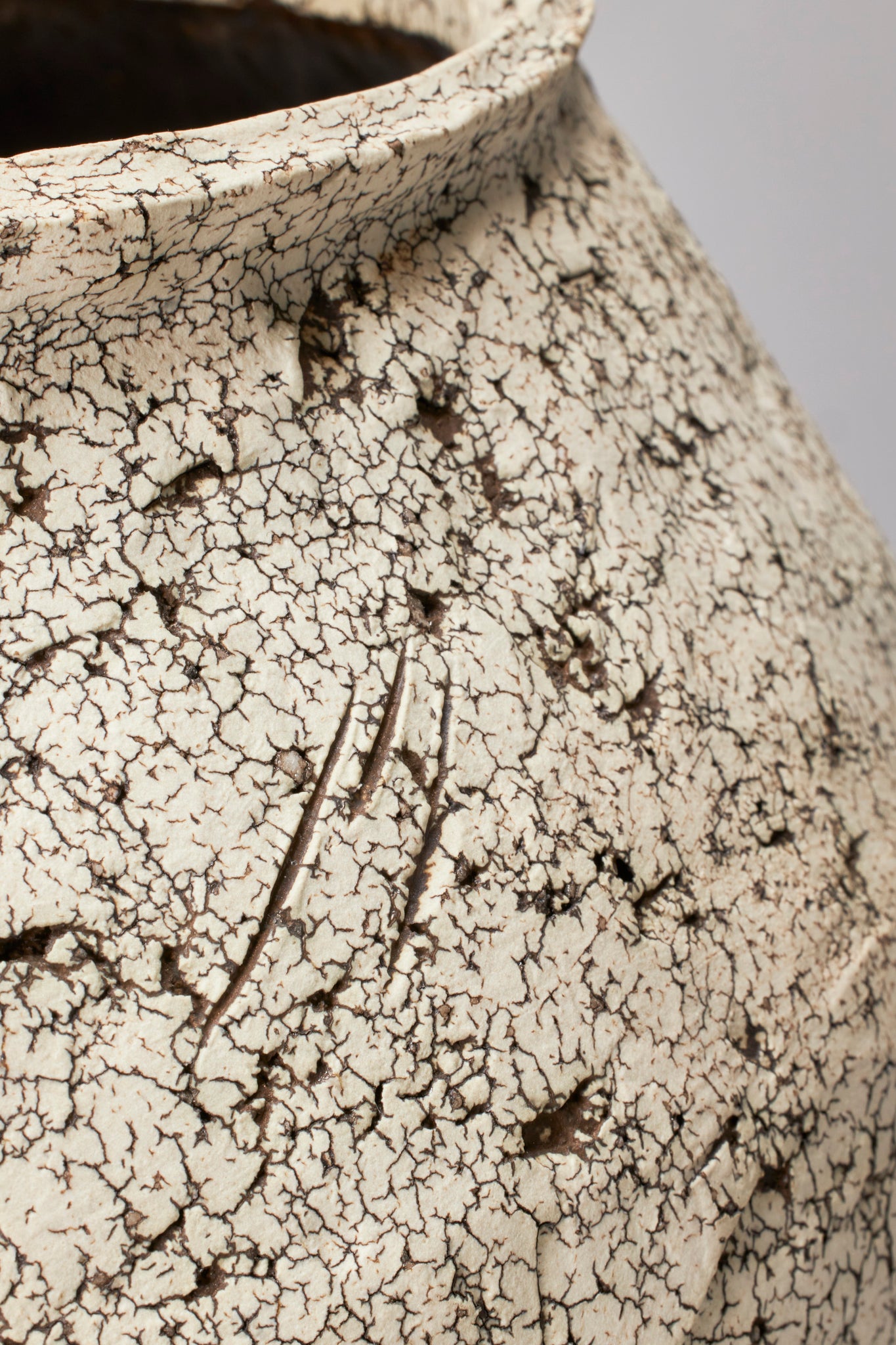 中根 楽｜罅化粧壺 大