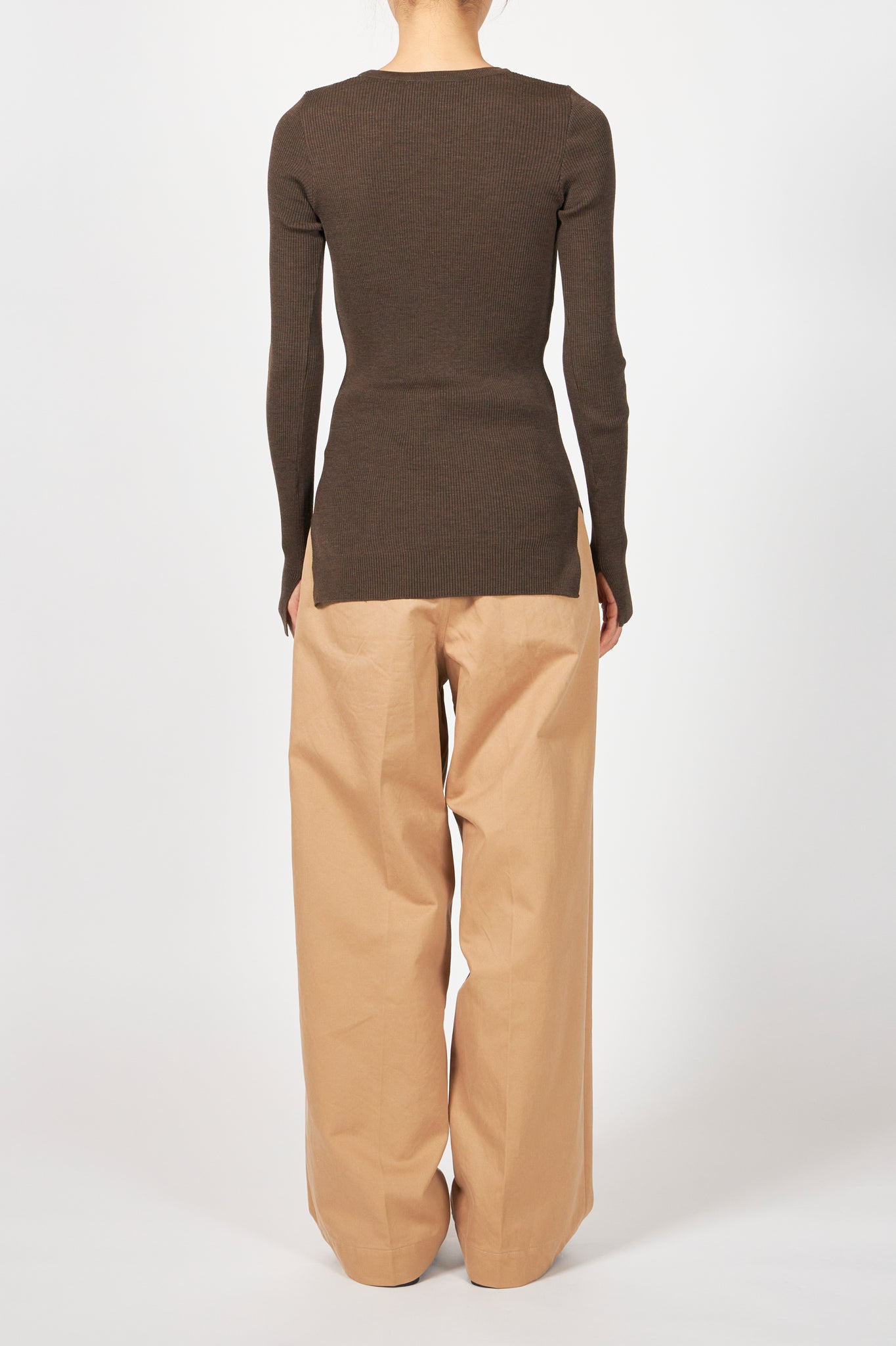 SUPER FINE WOOL HIGH GAUGE RIB KNIT P/O