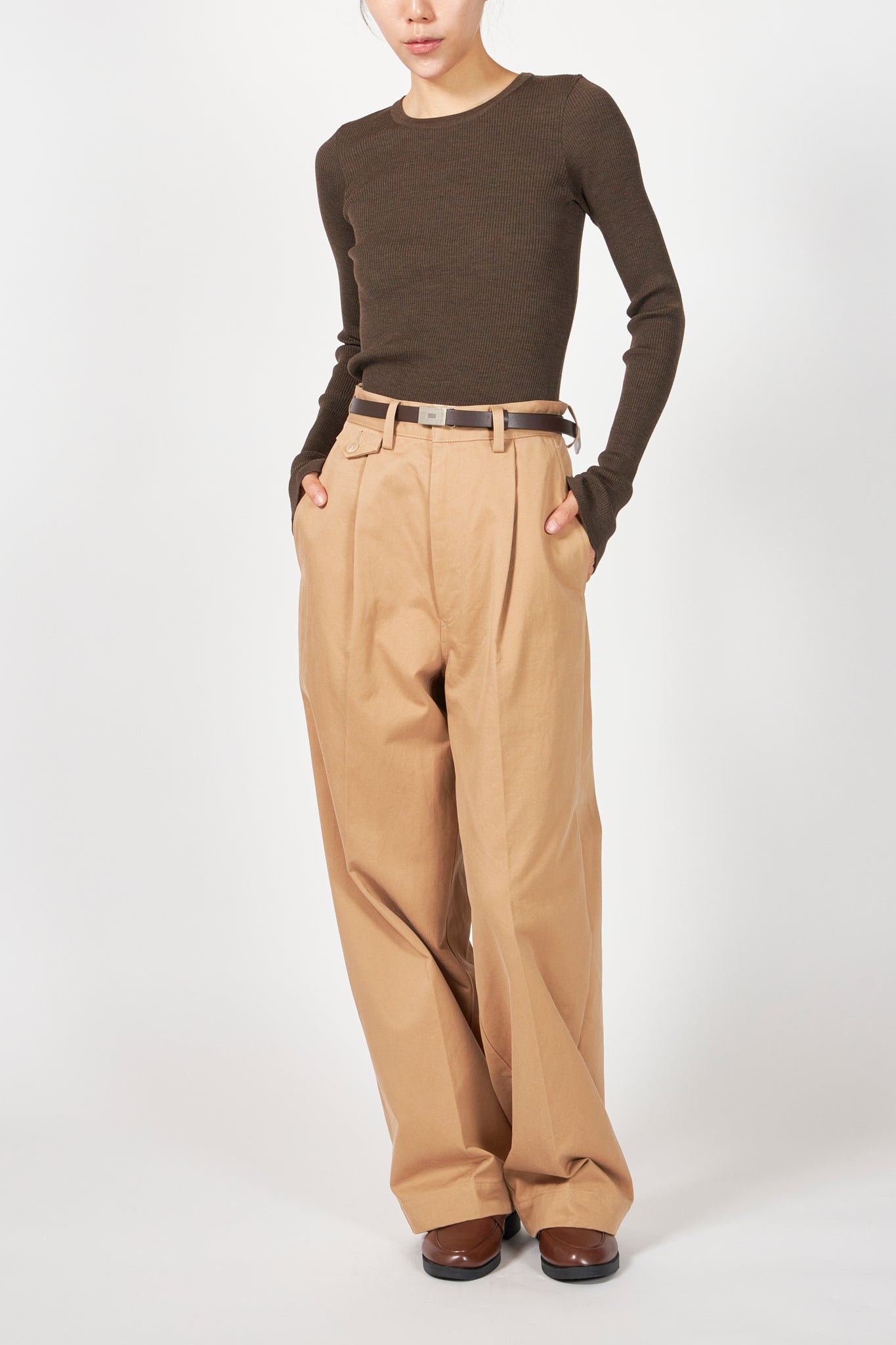 SUPER FINE WOOL HIGH GAUGE RIB KNIT P/O