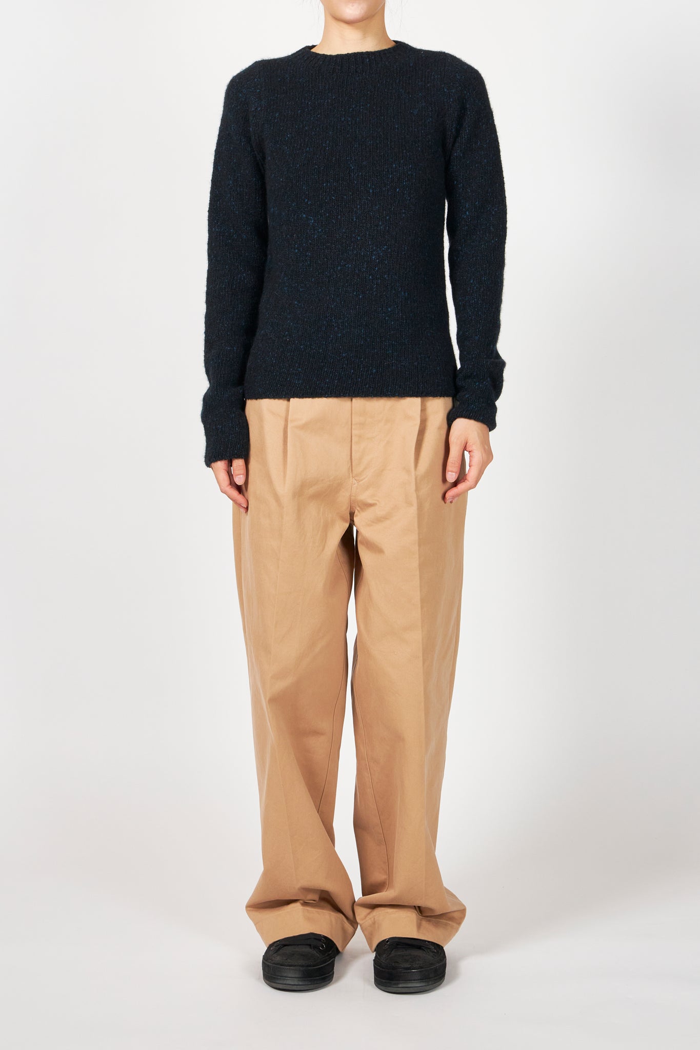 CASHMERE MELANGE KNIT P/O