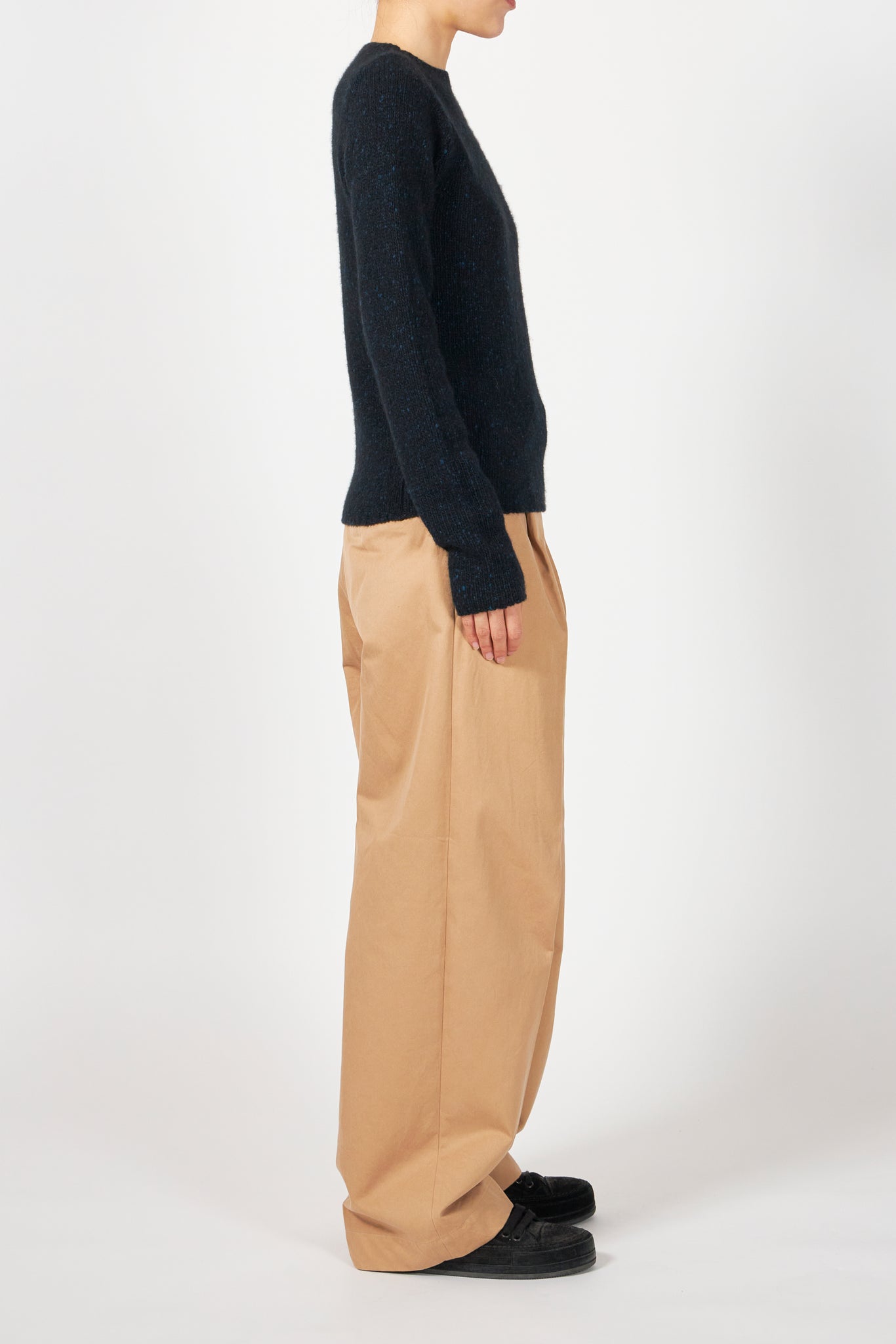 CASHMERE MELANGE KNIT P/O