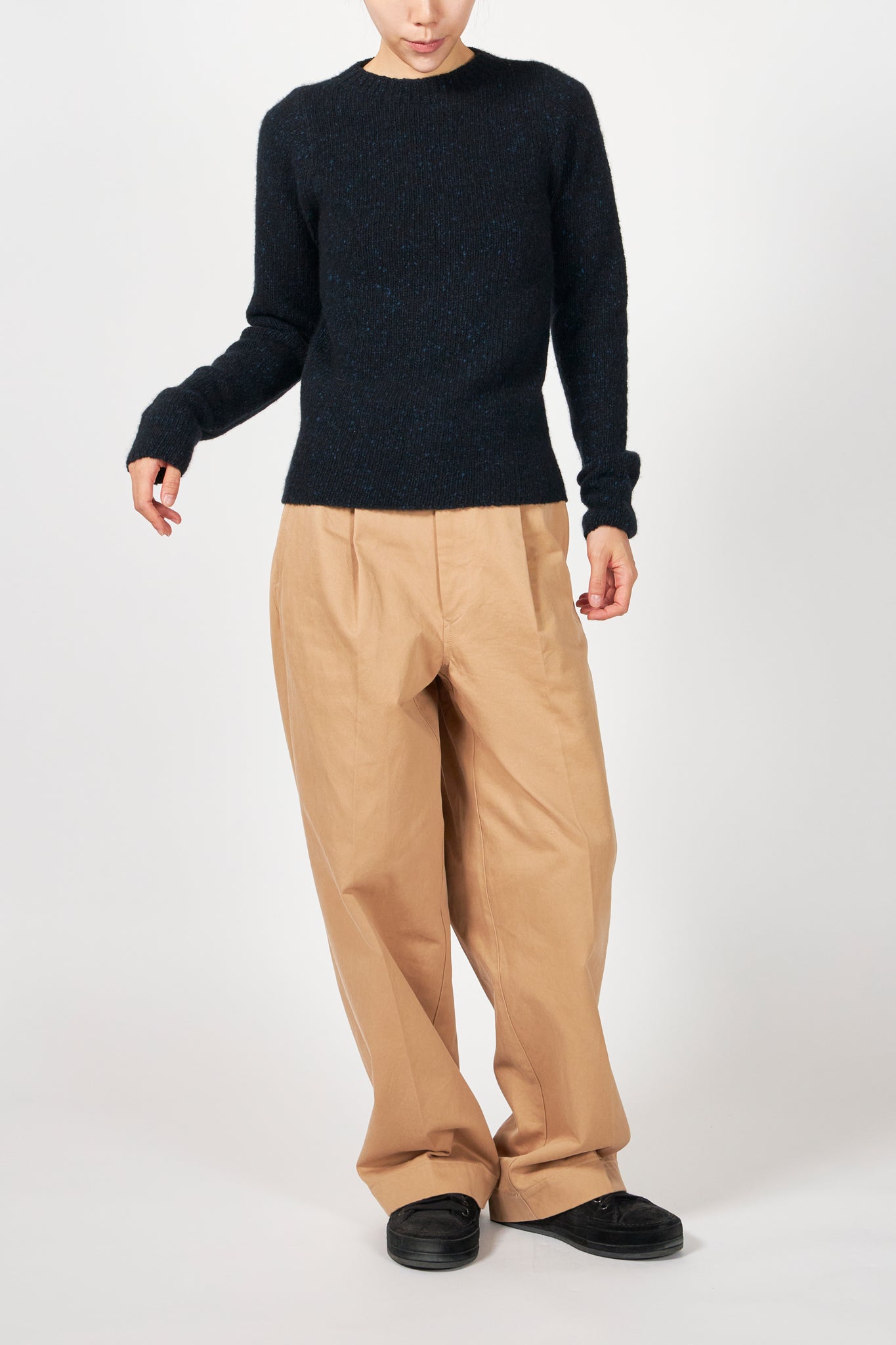 CASHMERE MELANGE KNIT P/O