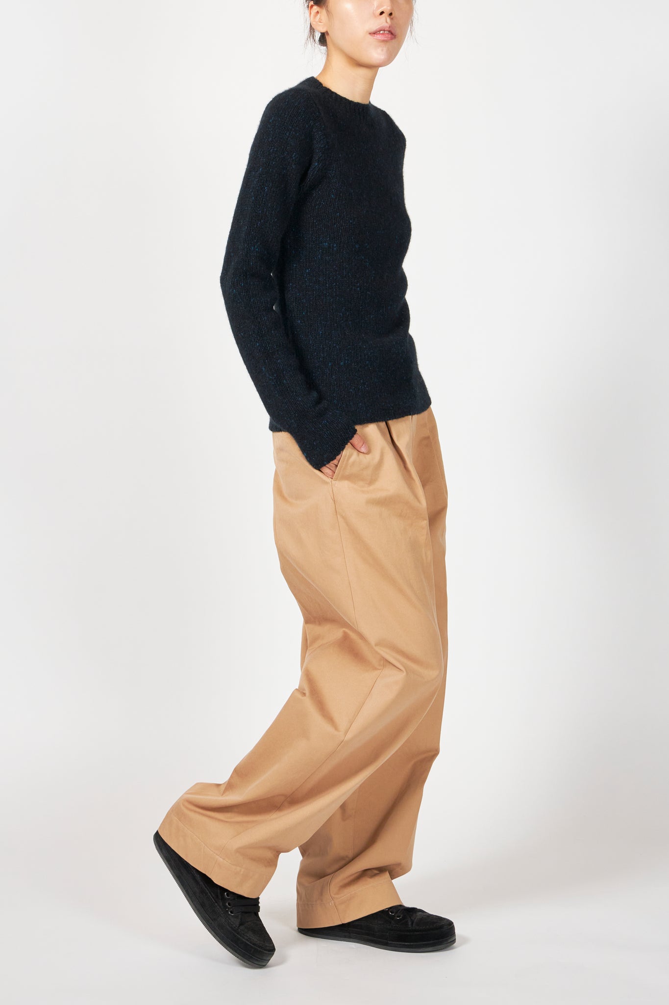 CASHMERE MELANGE KNIT P/O