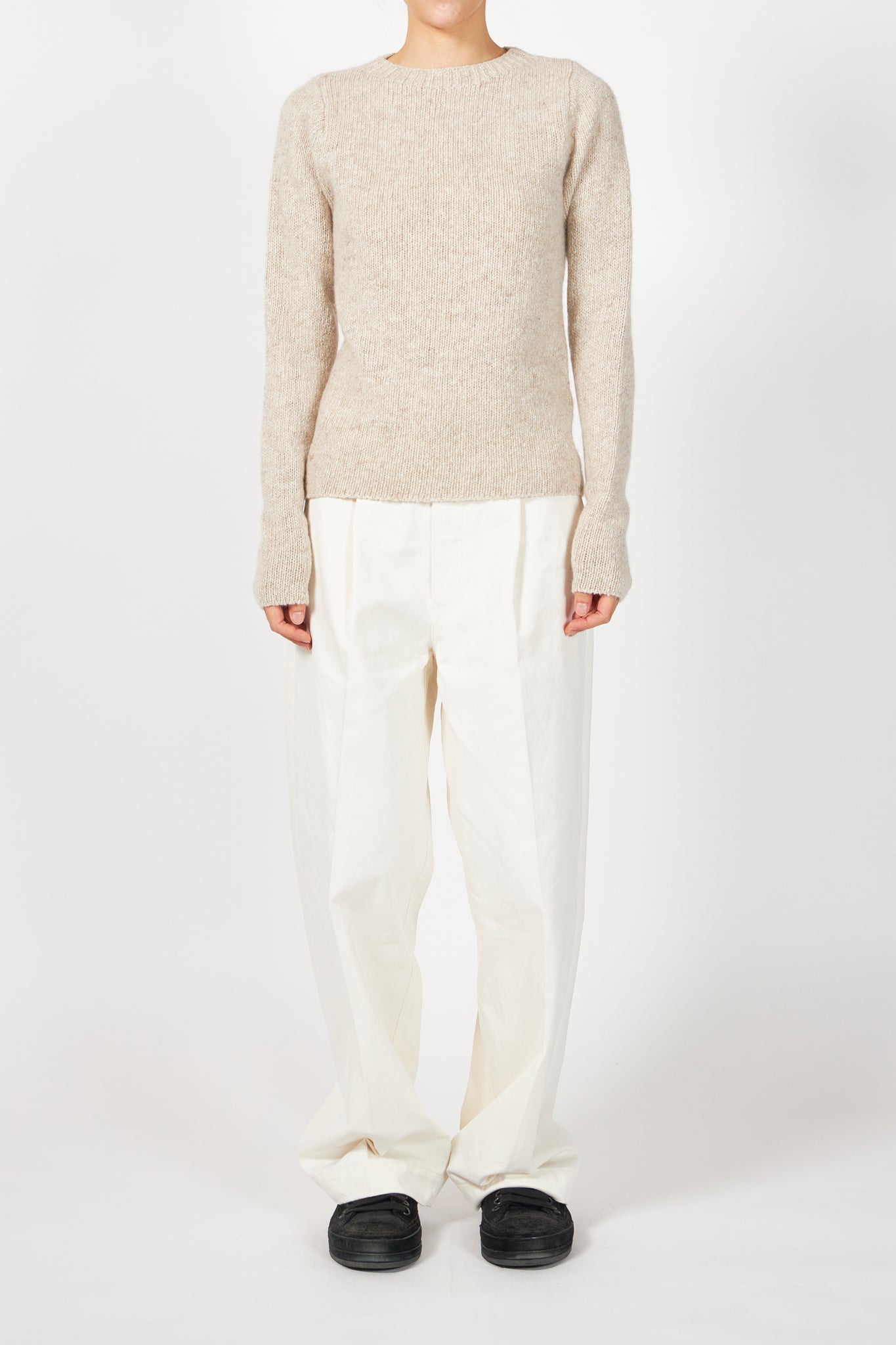CASHMERE MELANGE KNIT P/O