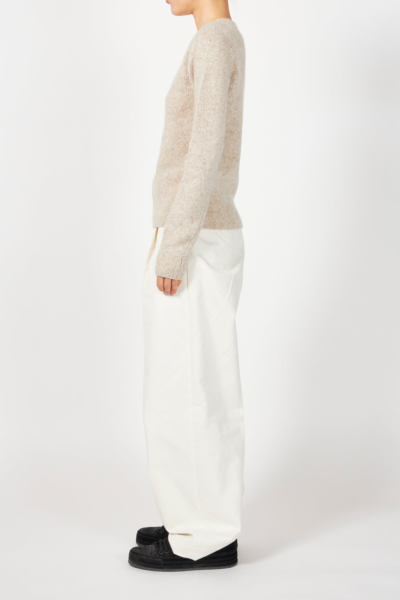 CASHMERE MELANGE KNIT P/O