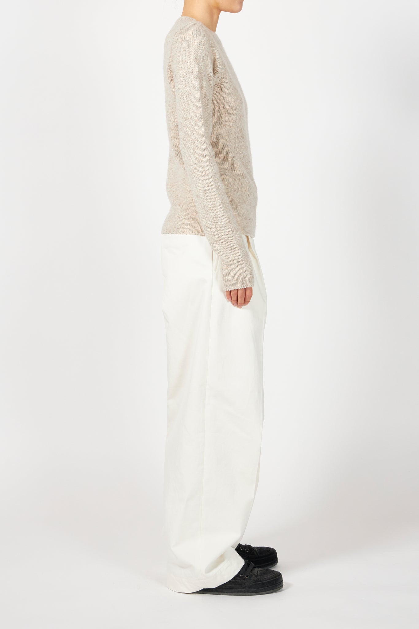 CASHMERE MELANGE KNIT P/O