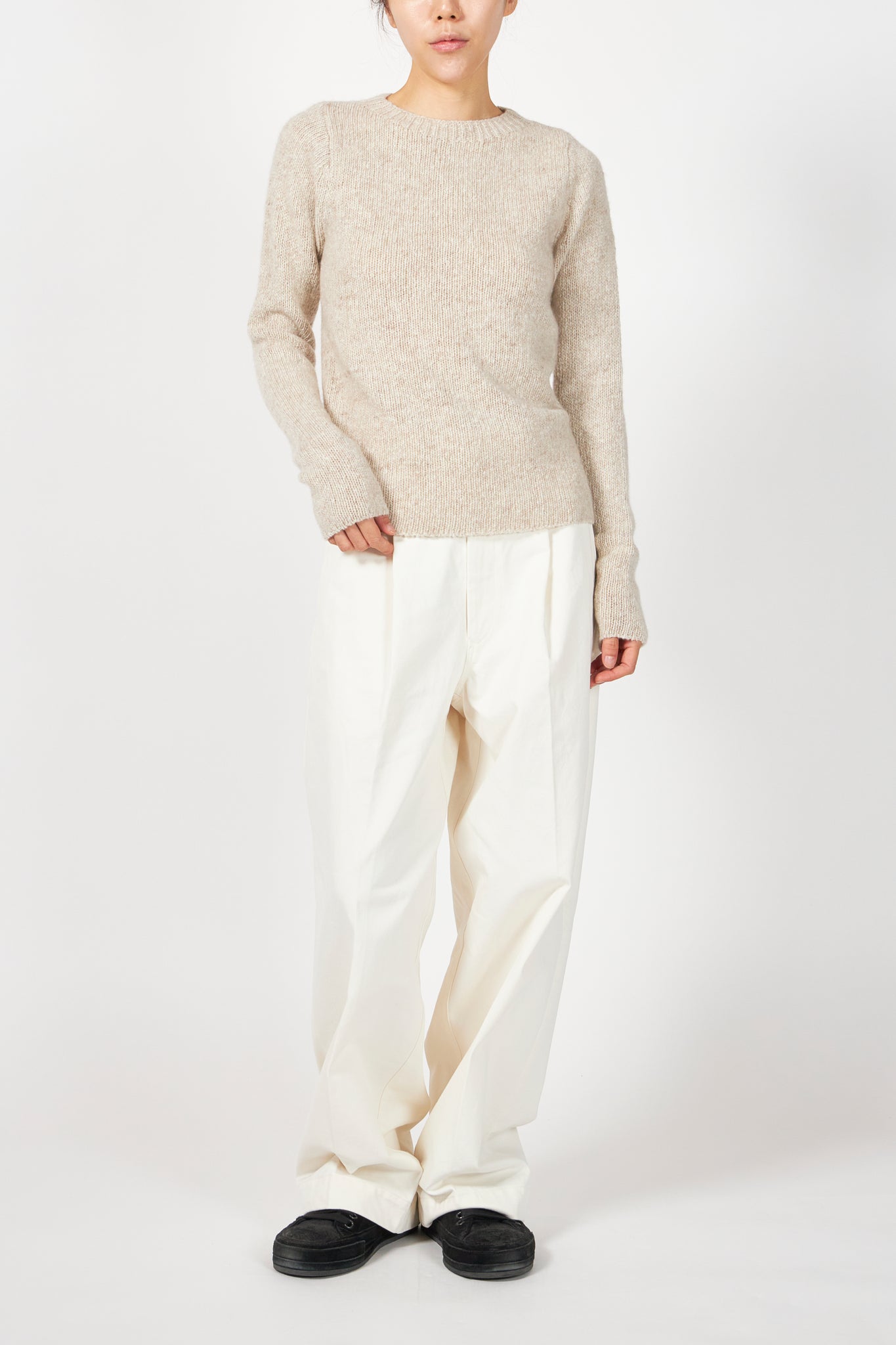 CASHMERE MELANGE KNIT P/O