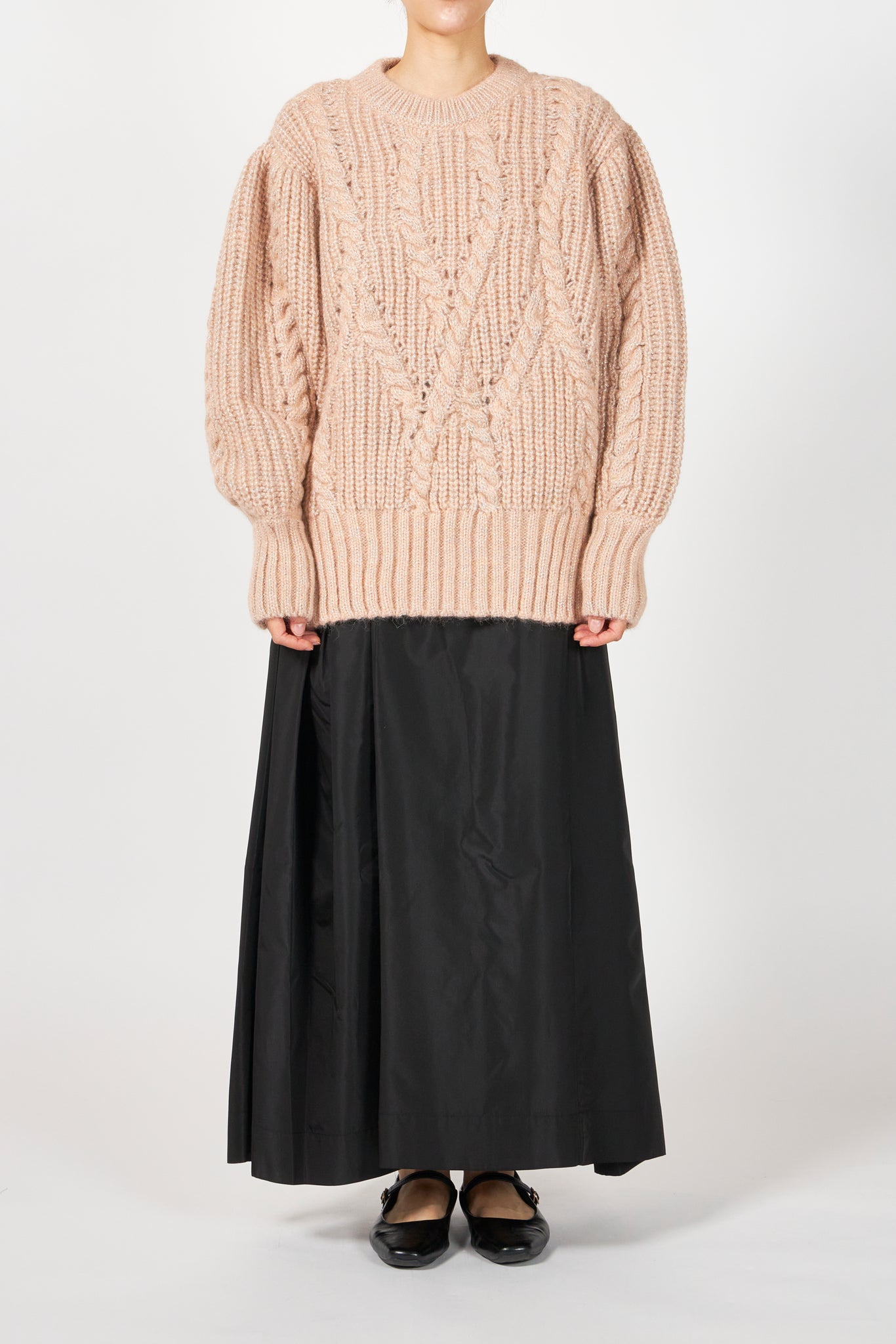 PUFF SLEEVE CHUNKY KNIT JUMPER