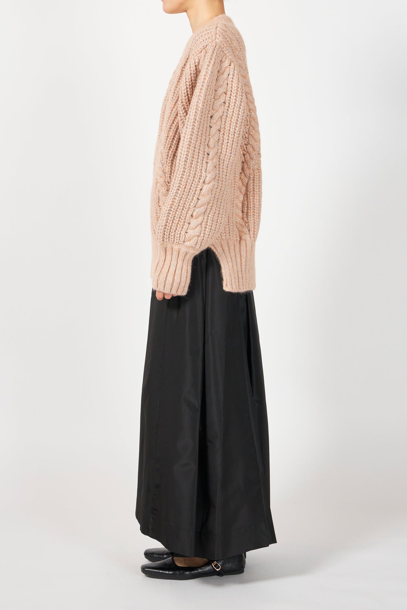 PUFF SLEEVE CHUNKY KNIT JUMPER