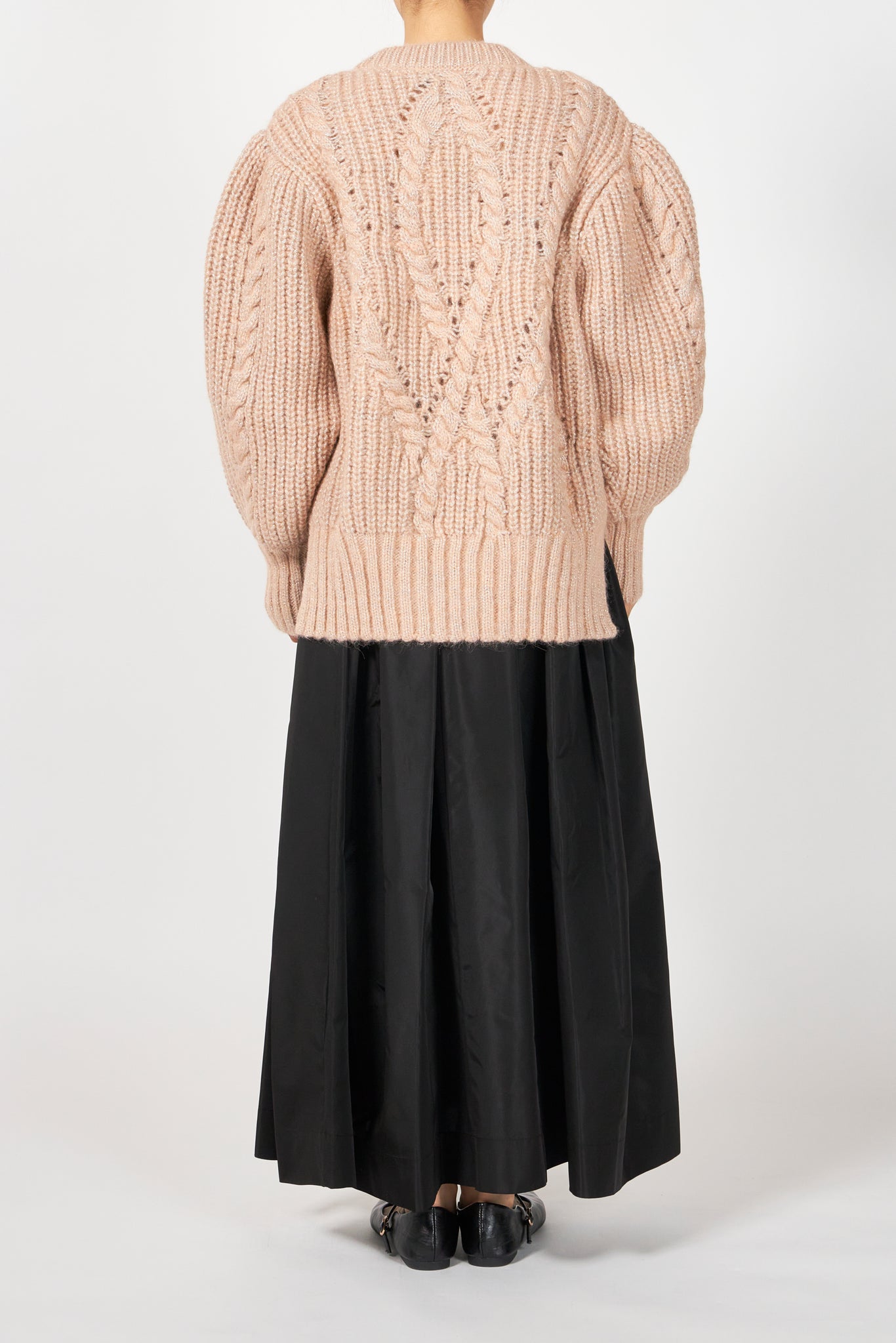 PUFF SLEEVE CHUNKY KNIT JUMPER
