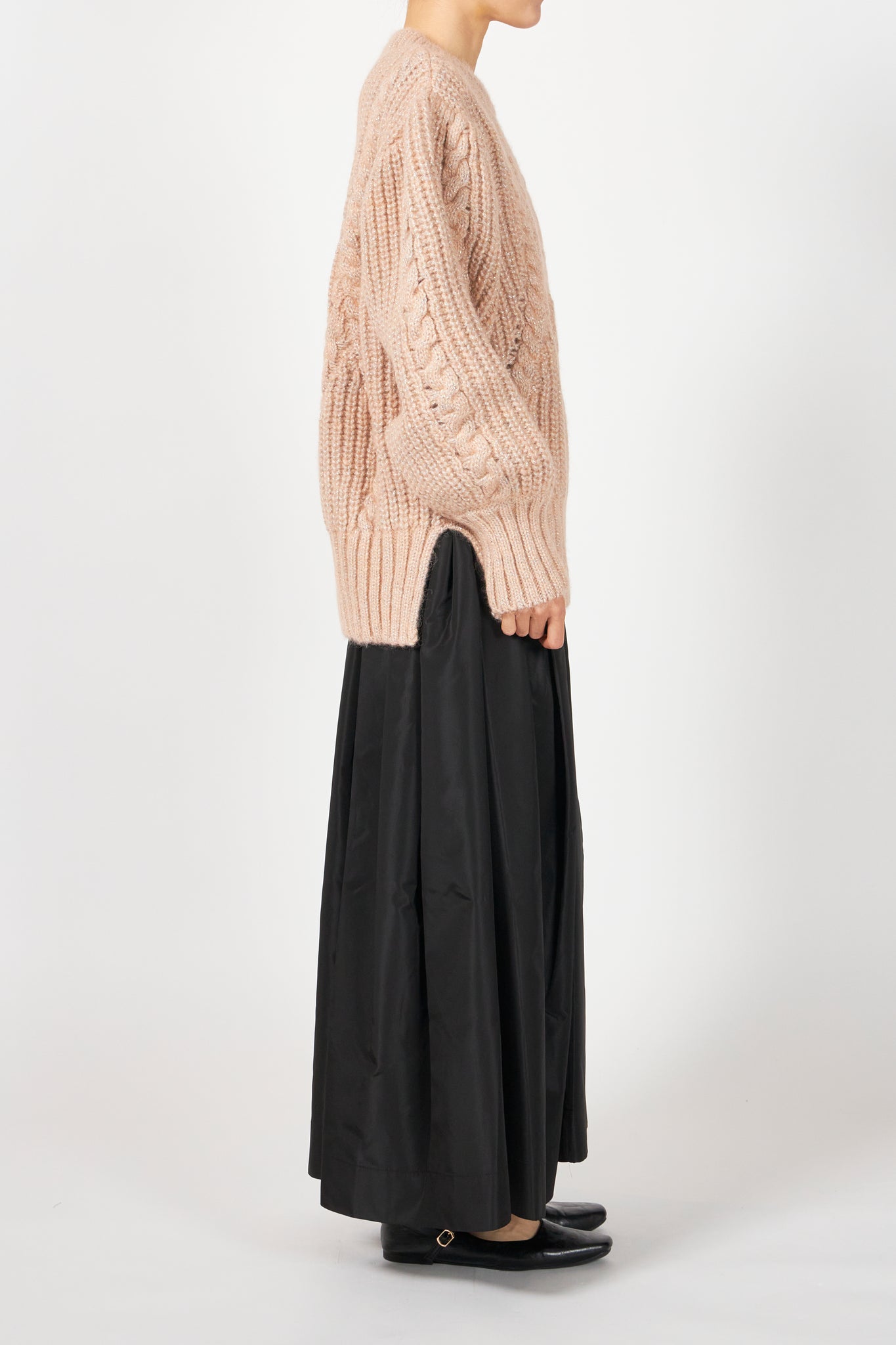 PUFF SLEEVE CHUNKY KNIT JUMPER