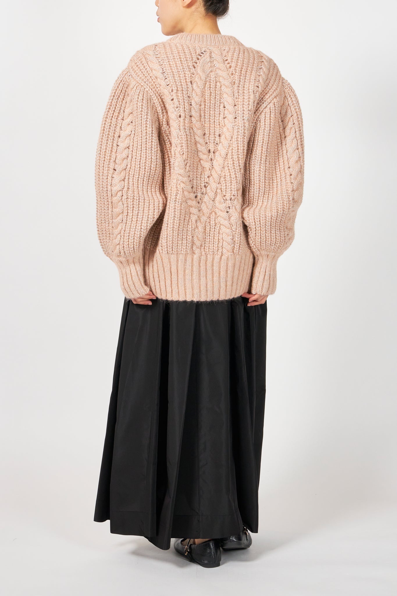 PUFF SLEEVE CHUNKY KNIT JUMPER