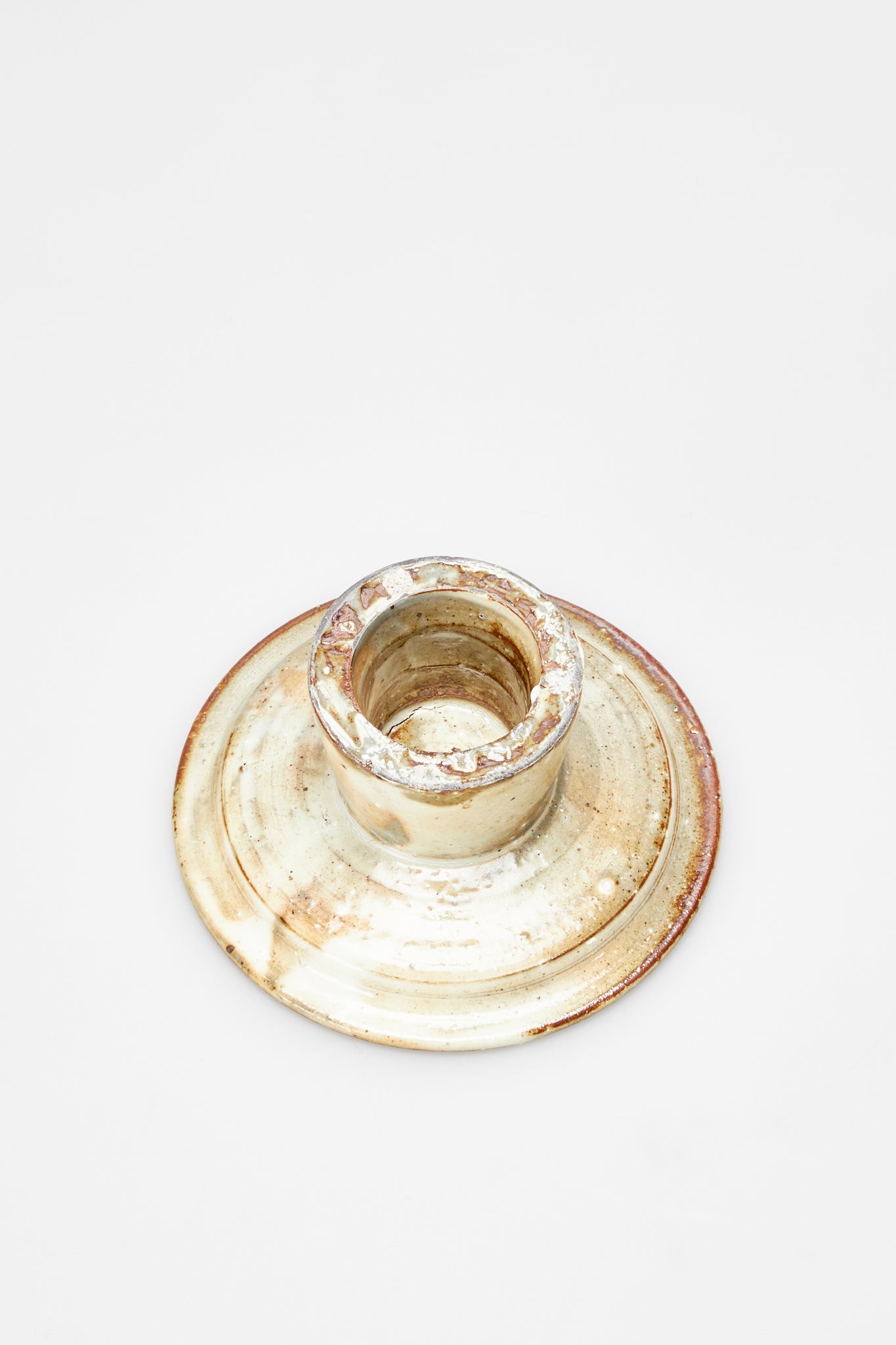 境 道一｜粉引き 台皿｜KOHIKI FOOTED PLATE