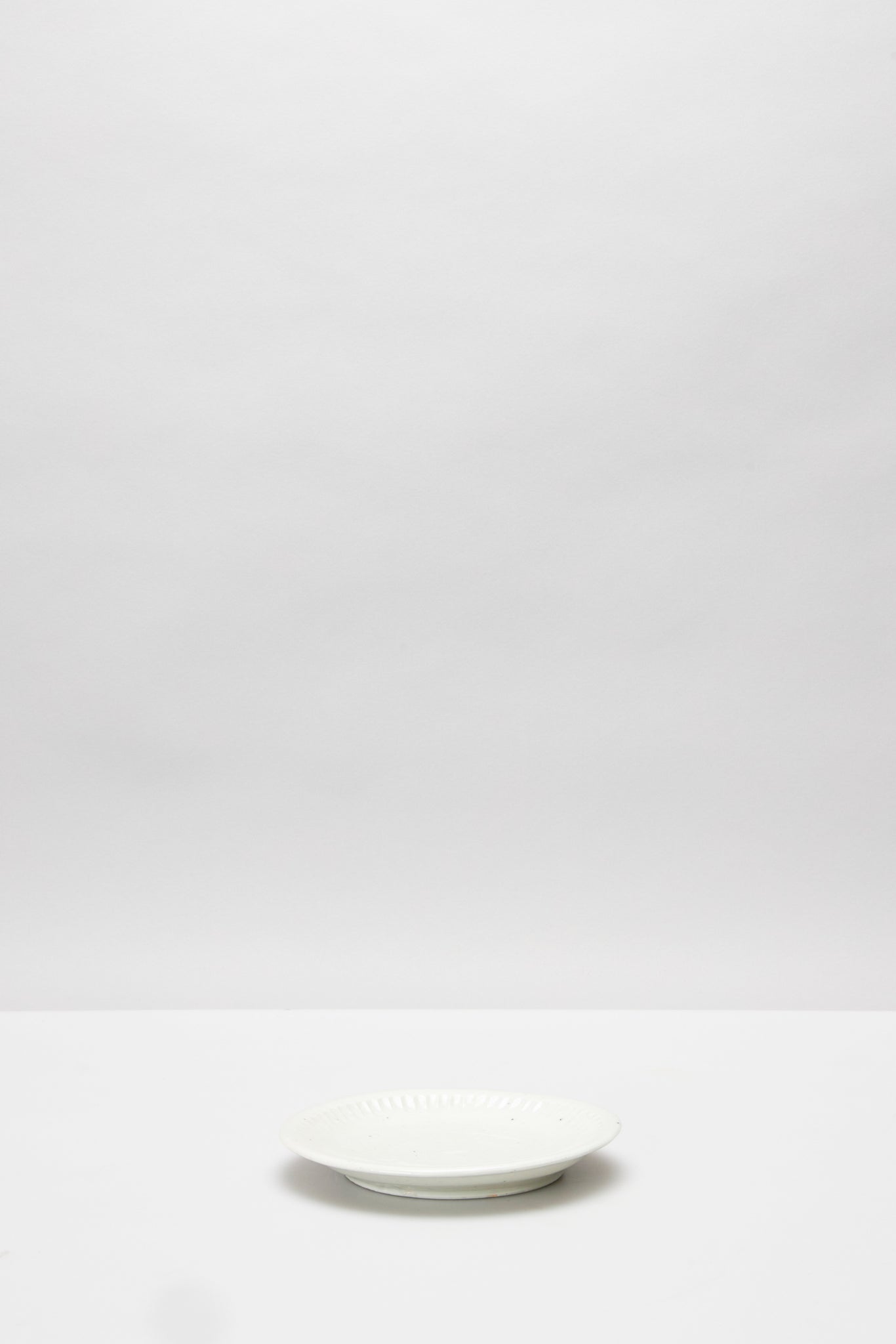 境 知子｜白磁 しのぎ 5.5寸皿｜SHINOGI PLATE