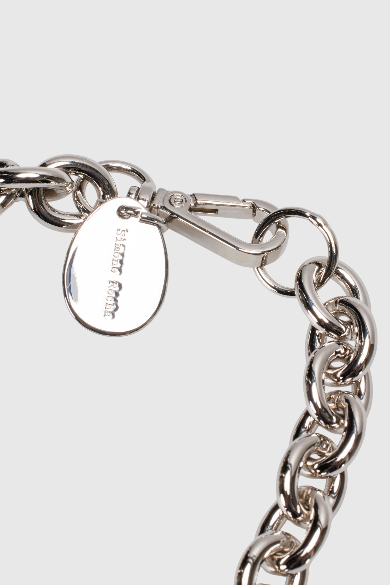 CHAIN NECKLACE W/ PEARL & CRYSTAL PENDANT