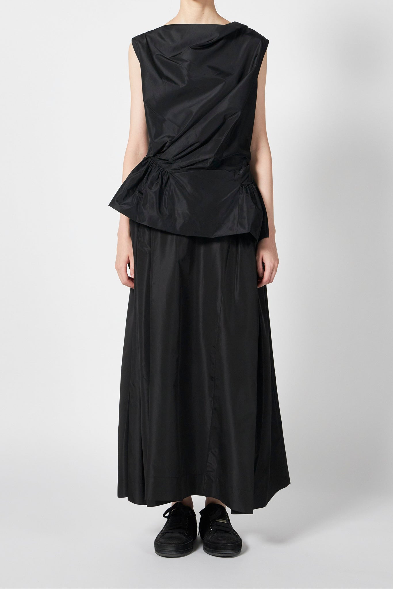 DRAPED BIND PEPLUM TOP