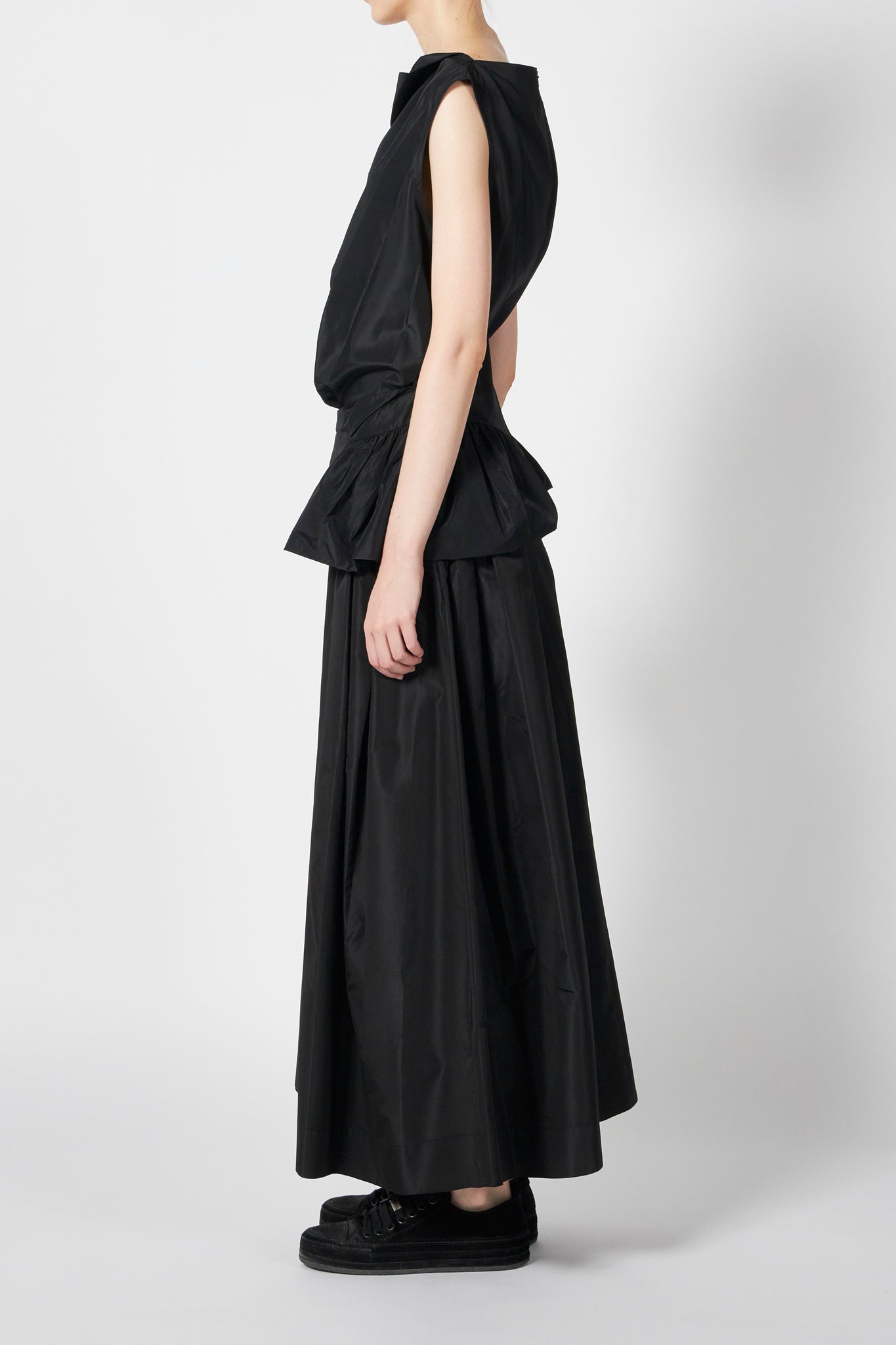 DRAPED BIND PEPLUM TOP