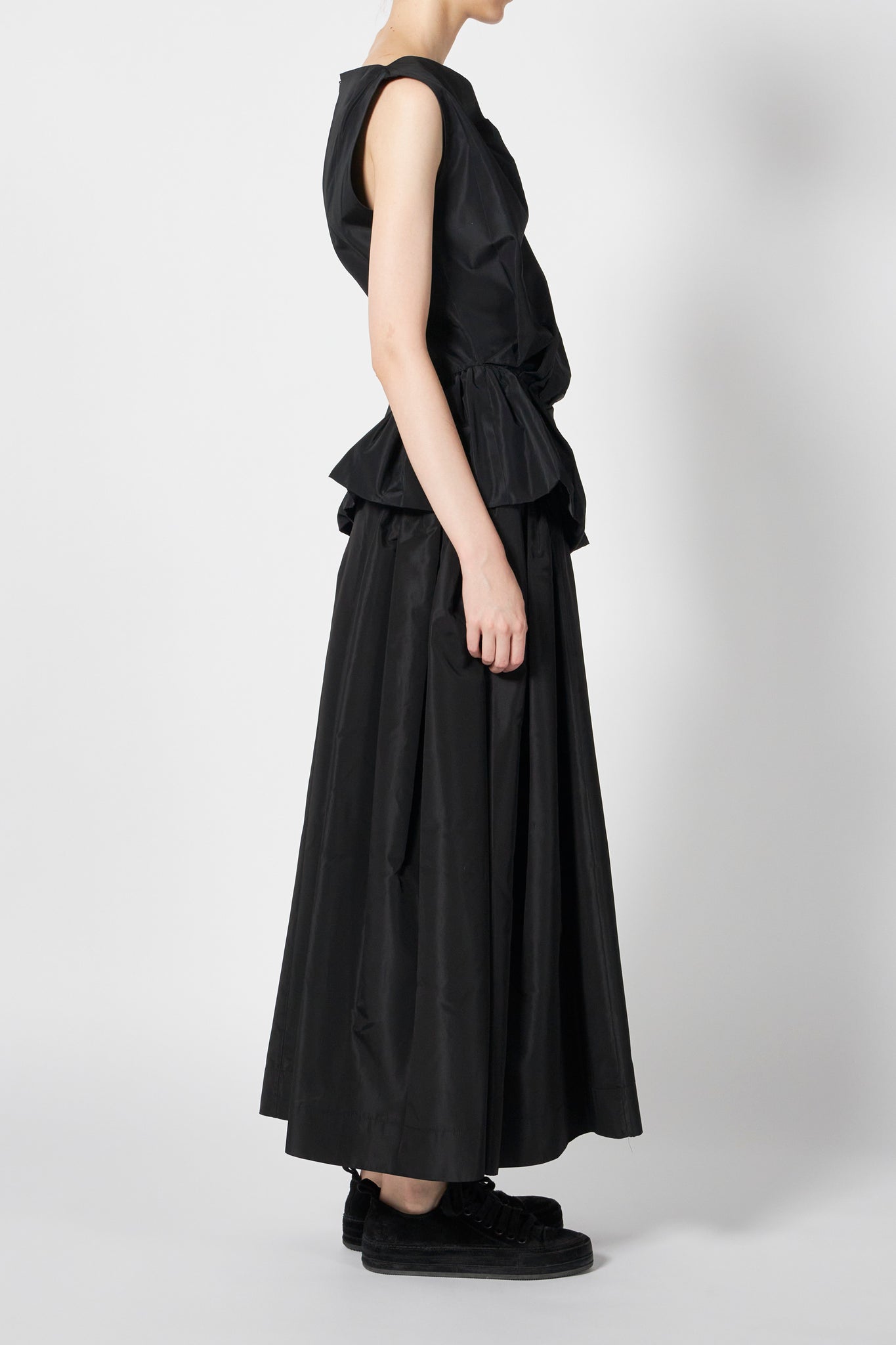 DRAPED BIND PEPLUM TOP