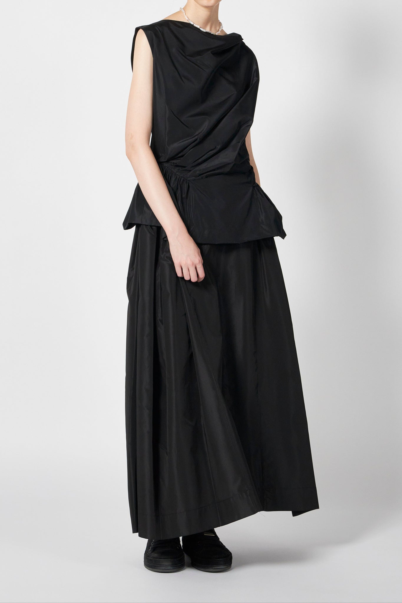 DRAPED BIND PEPLUM TOP