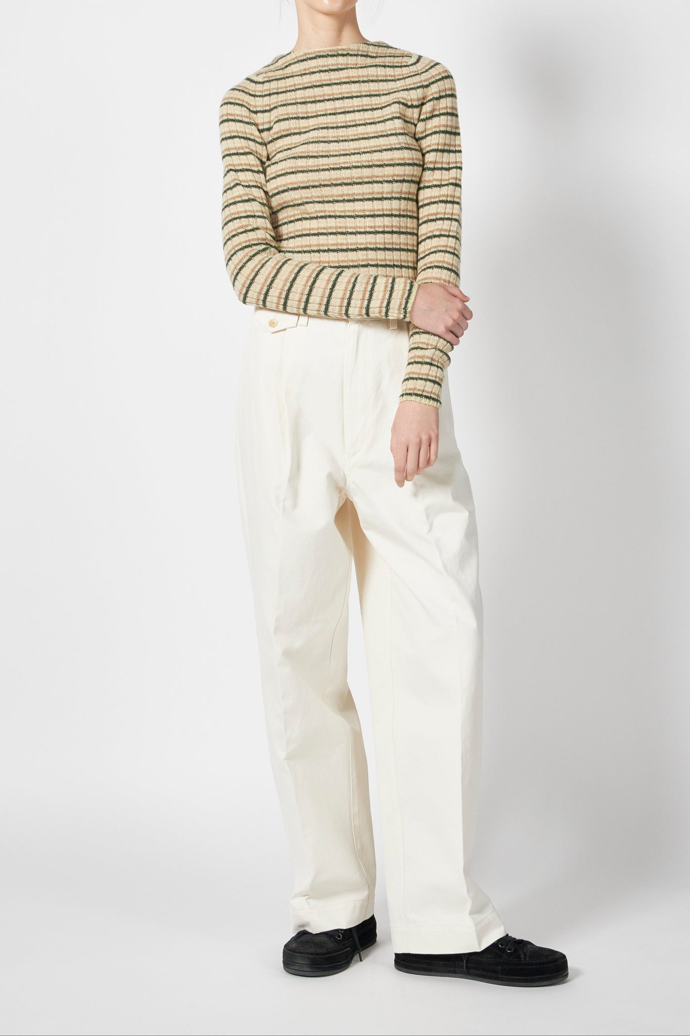 SHETLAND WOOL CASHMERE RIB KNIT BOAT-NECK P/O – ATELIERMO
