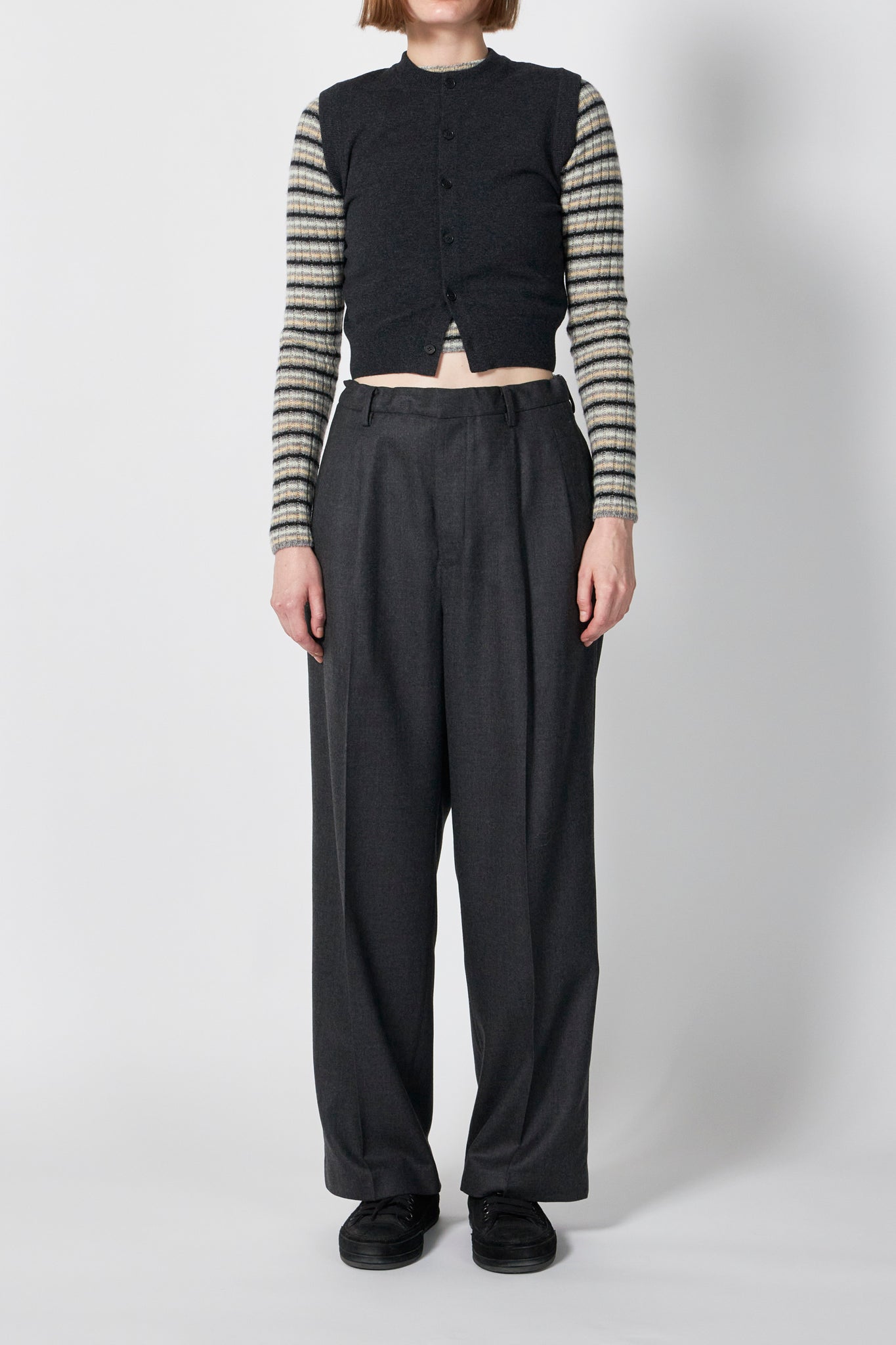 HIGH TWIST WOOL KNIT VEST