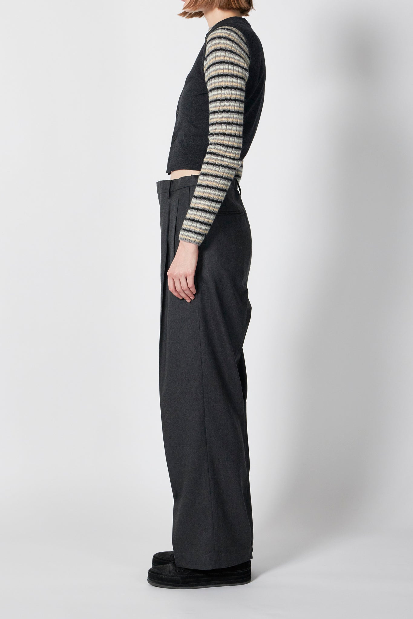 HIGH TWIST WOOL KNIT VEST