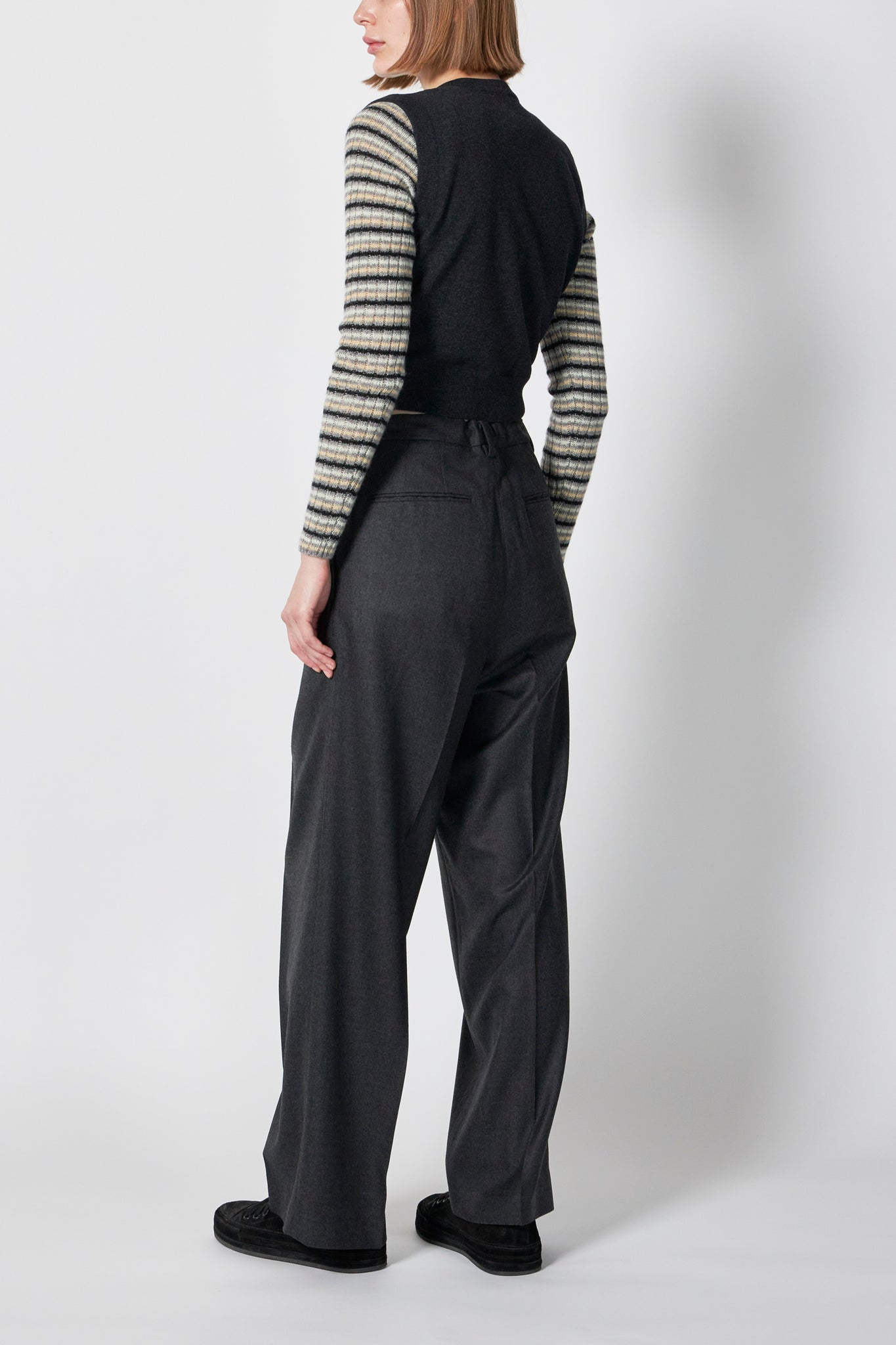 HIGH TWIST WOOL KNIT VEST