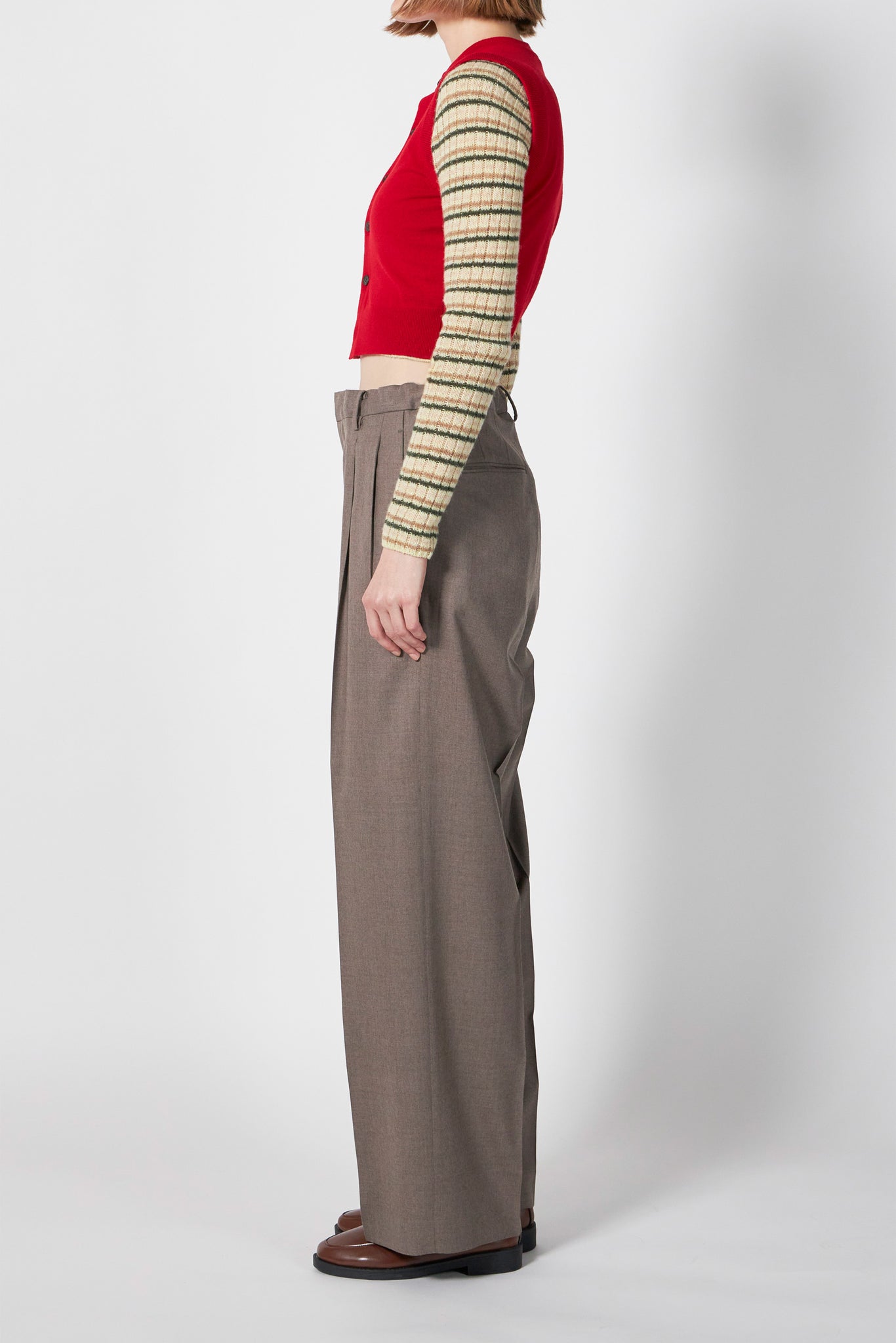 HIGH TWIST WOOL KNIT VEST