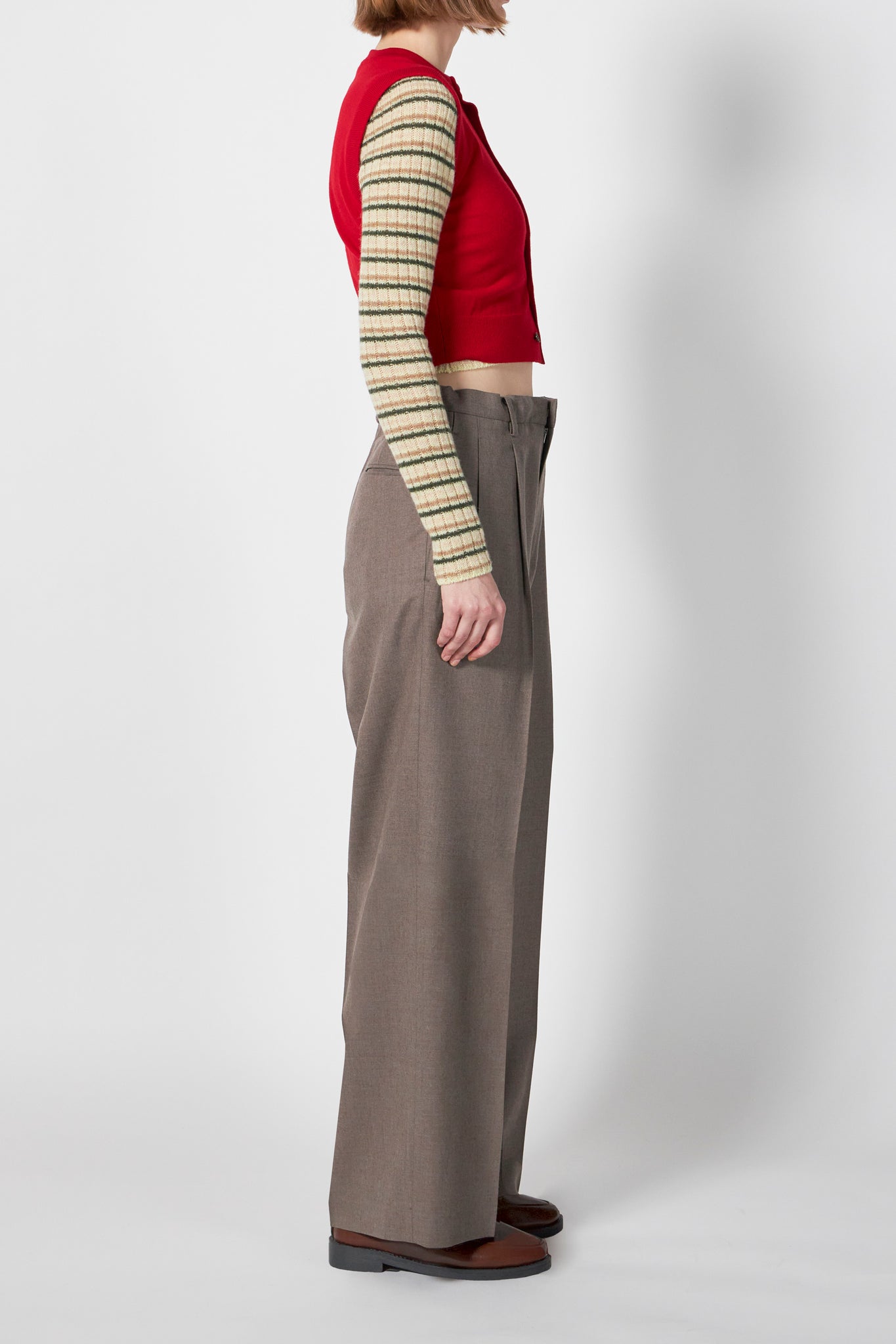 HIGH TWIST WOOL KNIT VEST