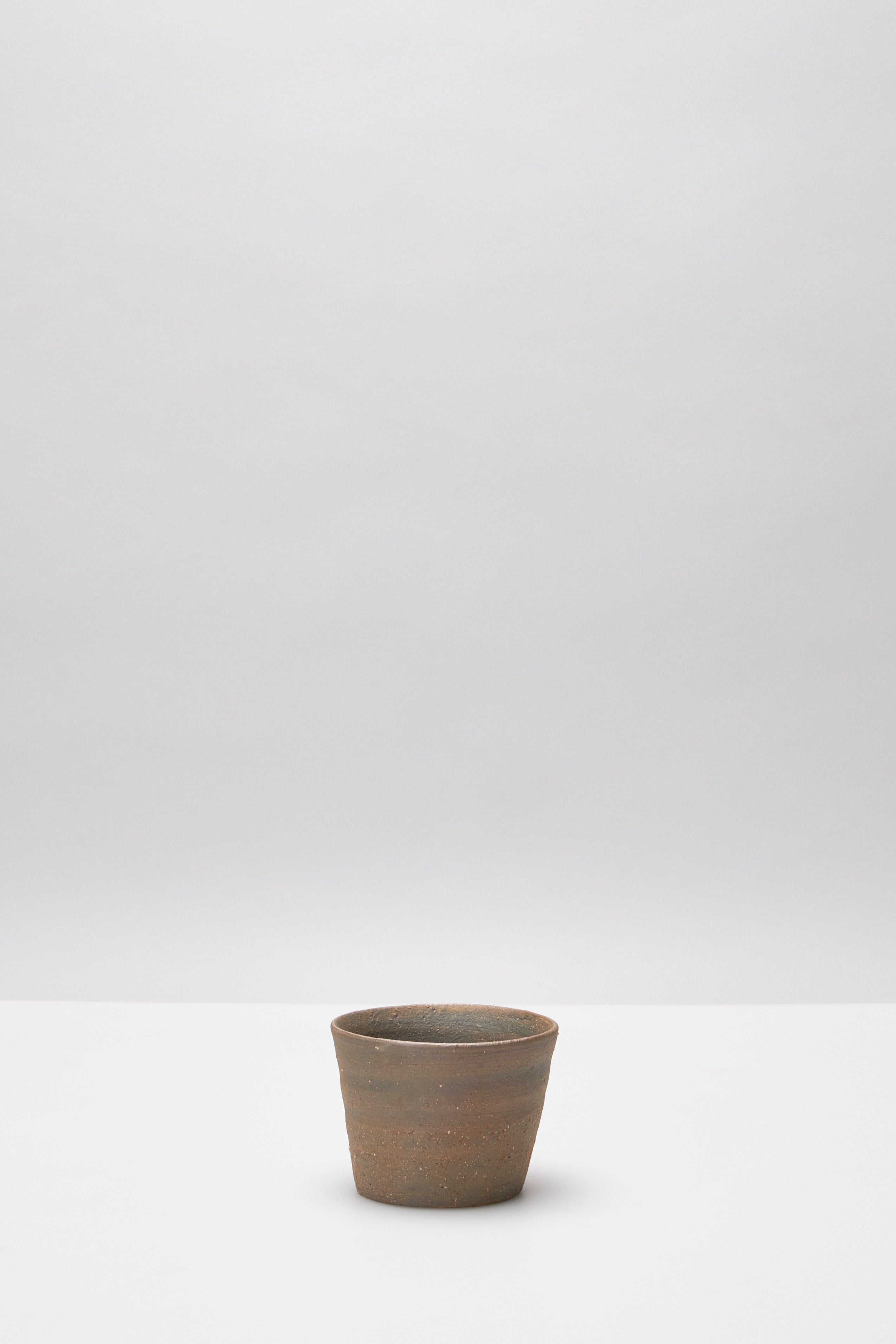 【新品未使用】備前焼／森本仁さん／面取花生／花瓶／花器 新品未使用】備前焼／森本仁さん／面取花生／花瓶／花器