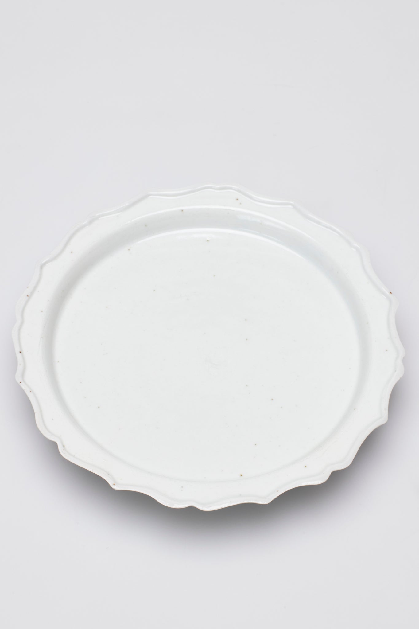馬場 光二郎｜白磁5寸稜花リム皿｜RINKA RIM PLATE