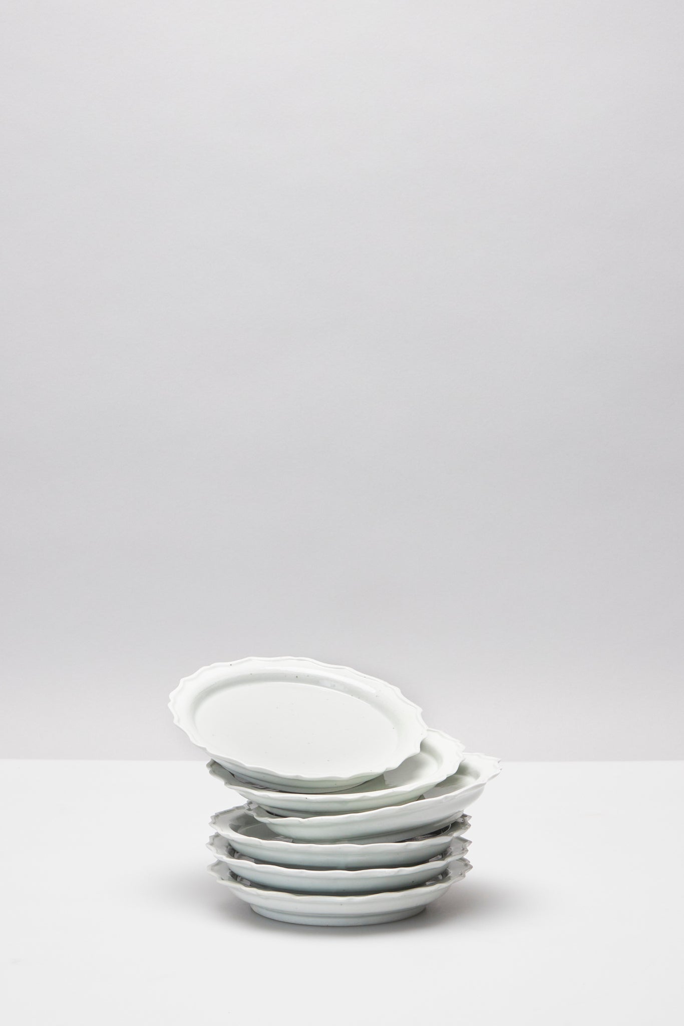 馬場 光二郎｜白磁5寸稜花リム皿｜RINKA RIM PLATE