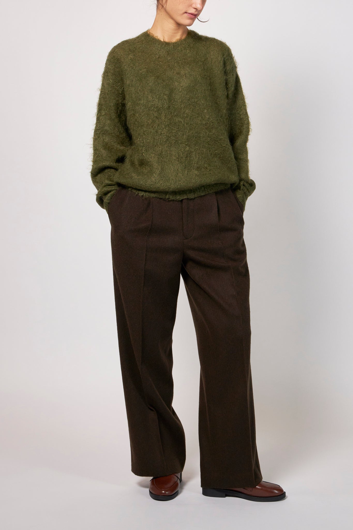 BRUSHED SUPER KID MOHAIR KNIT P/O – ATELIERMO