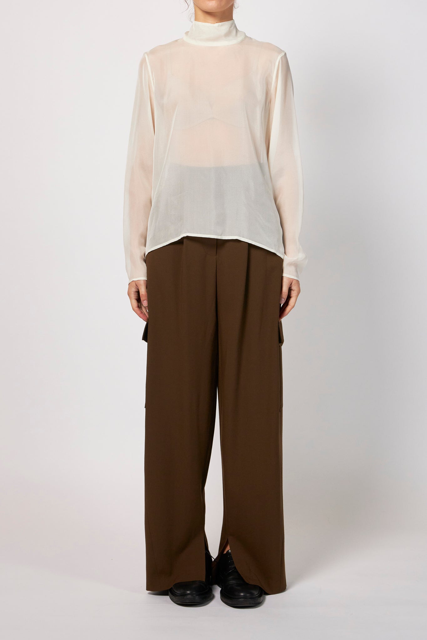 Clarice top off white