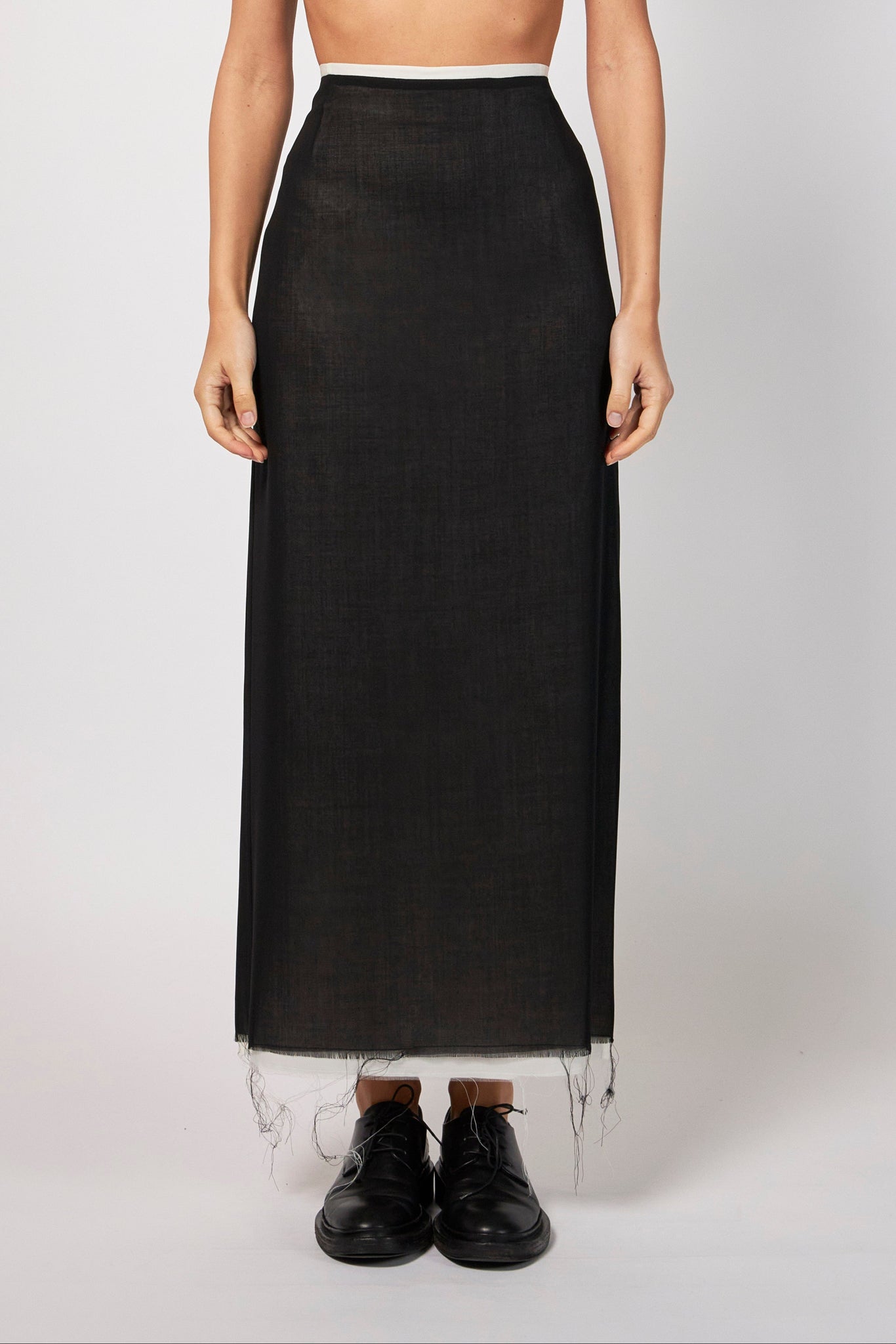 Alvida skirt raw balck and white