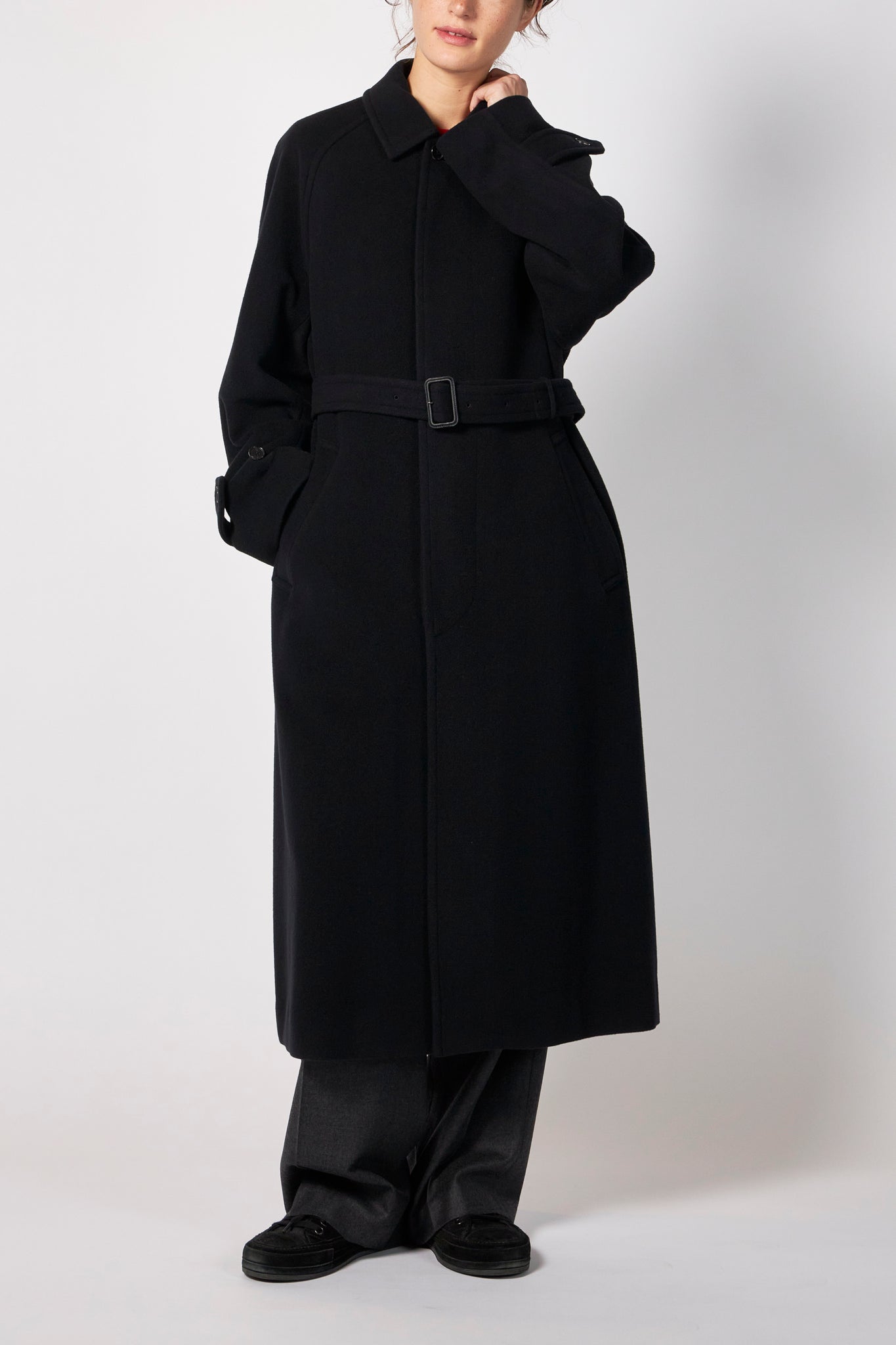 SUPER FINE WOOL MOSSER SOUTIEN COLLAR COAT – ATELIERMO