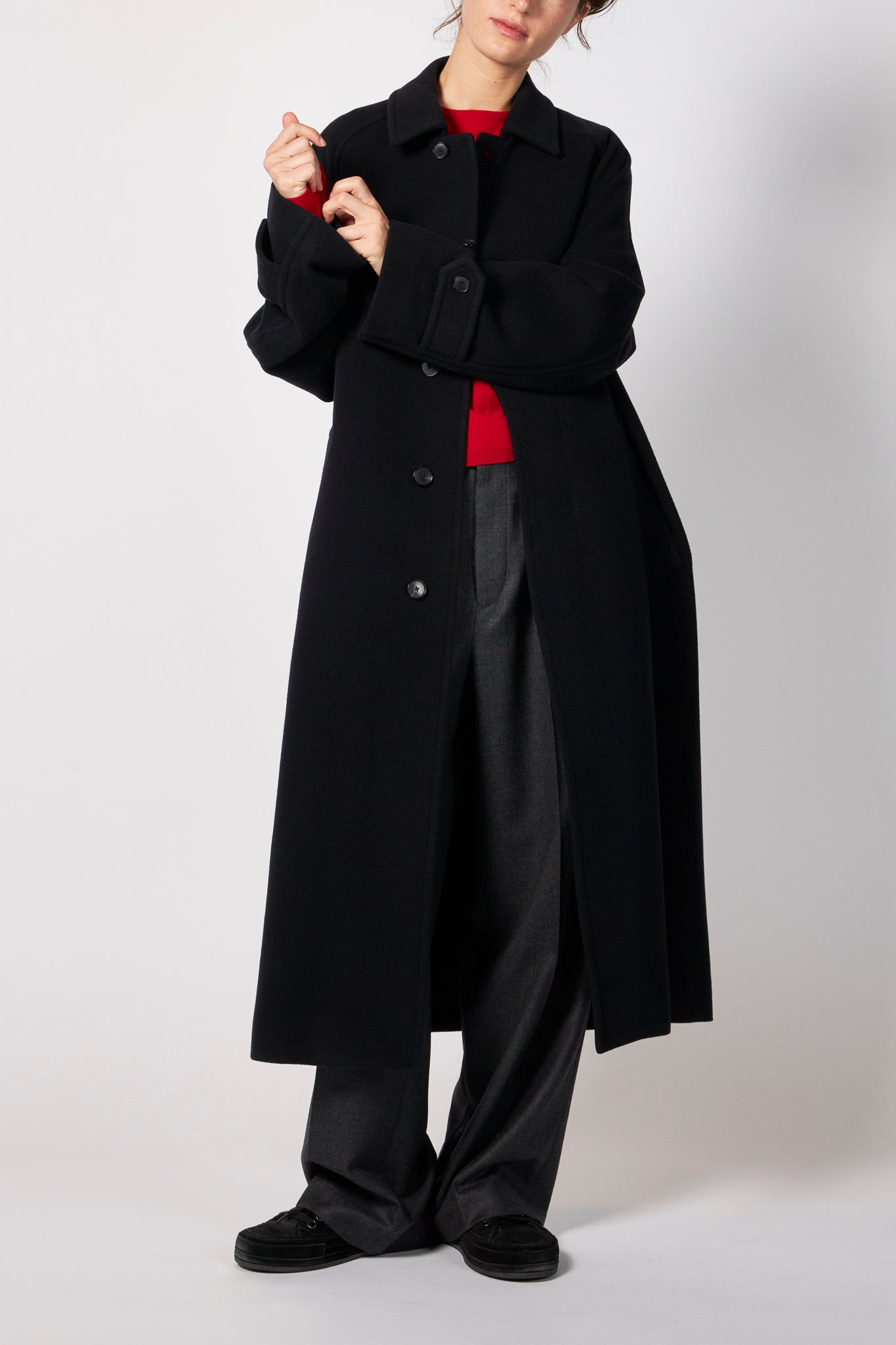 ジャケット・アウター SUPERFINE WOOLMOSSER SOUTIEN COLLAR COAT SUPER FINE WOOL MOSSER SOUTIEN COLLAR COAT – ATELIERMO