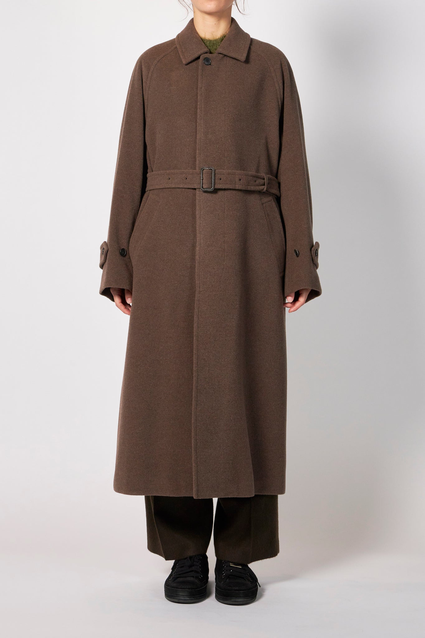 SUPER FINE WOOL MOSSER SOUTIEN COLLAR COAT