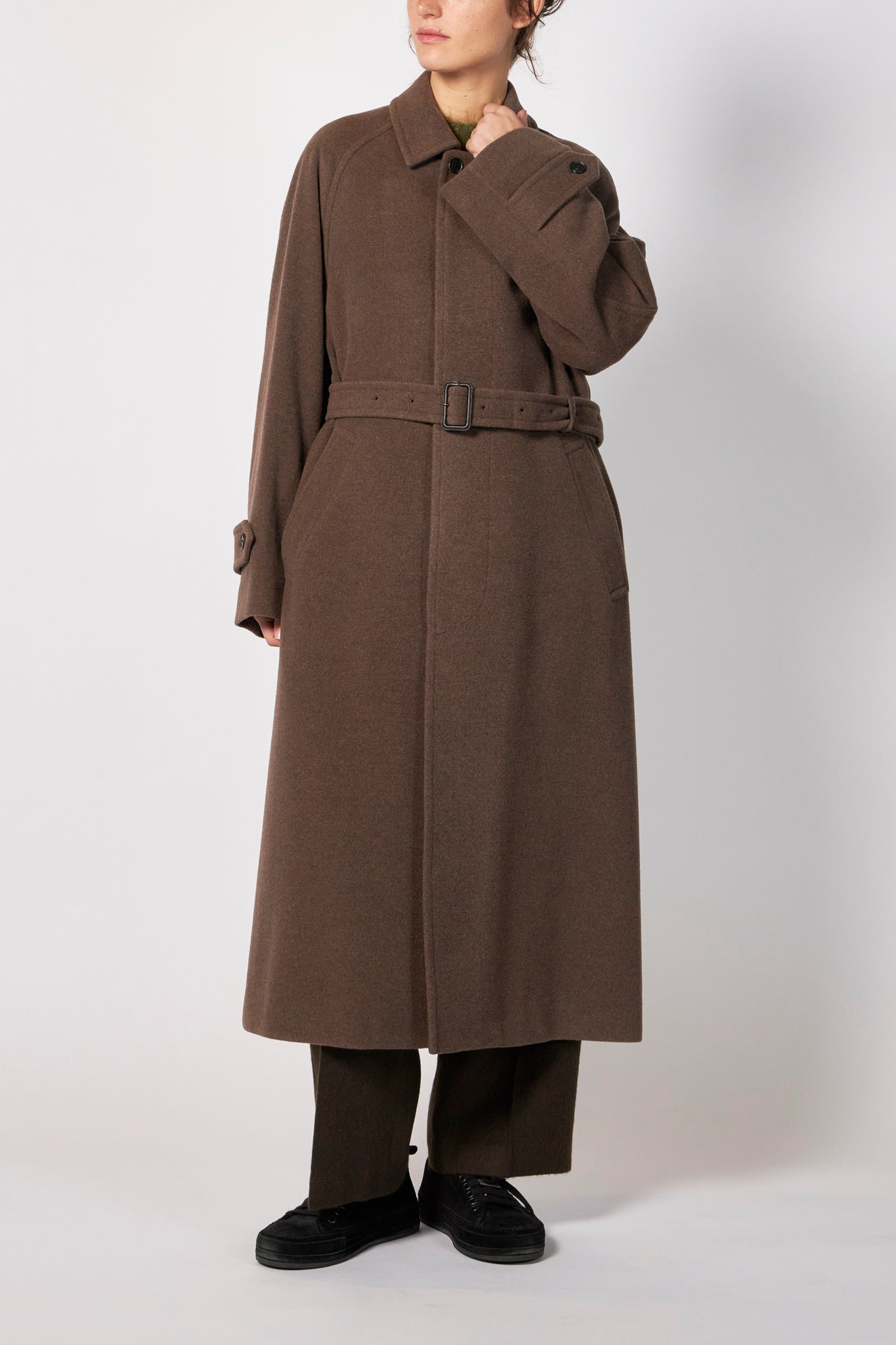 SUPER FINE WOOL MOSSER SOUTIEN COLLAR COAT – ATELIERMO