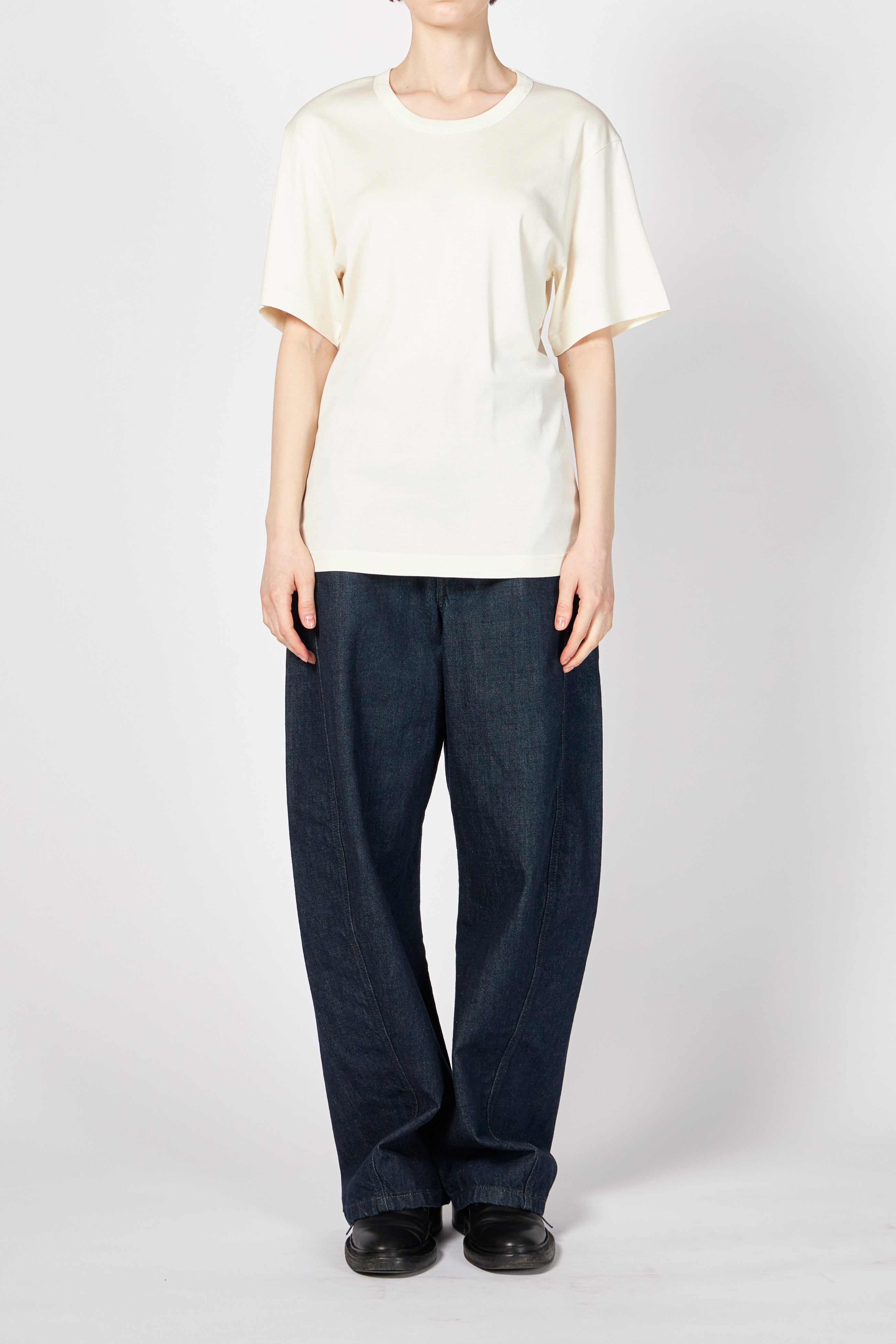 HIGH GAUGE COTTON JERSEY BOAT NECK L/S TEE – ATELIERMO