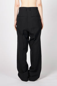WOOL COTTON LINEN OX ONE-TUCK SLACKS – ATELIERMO