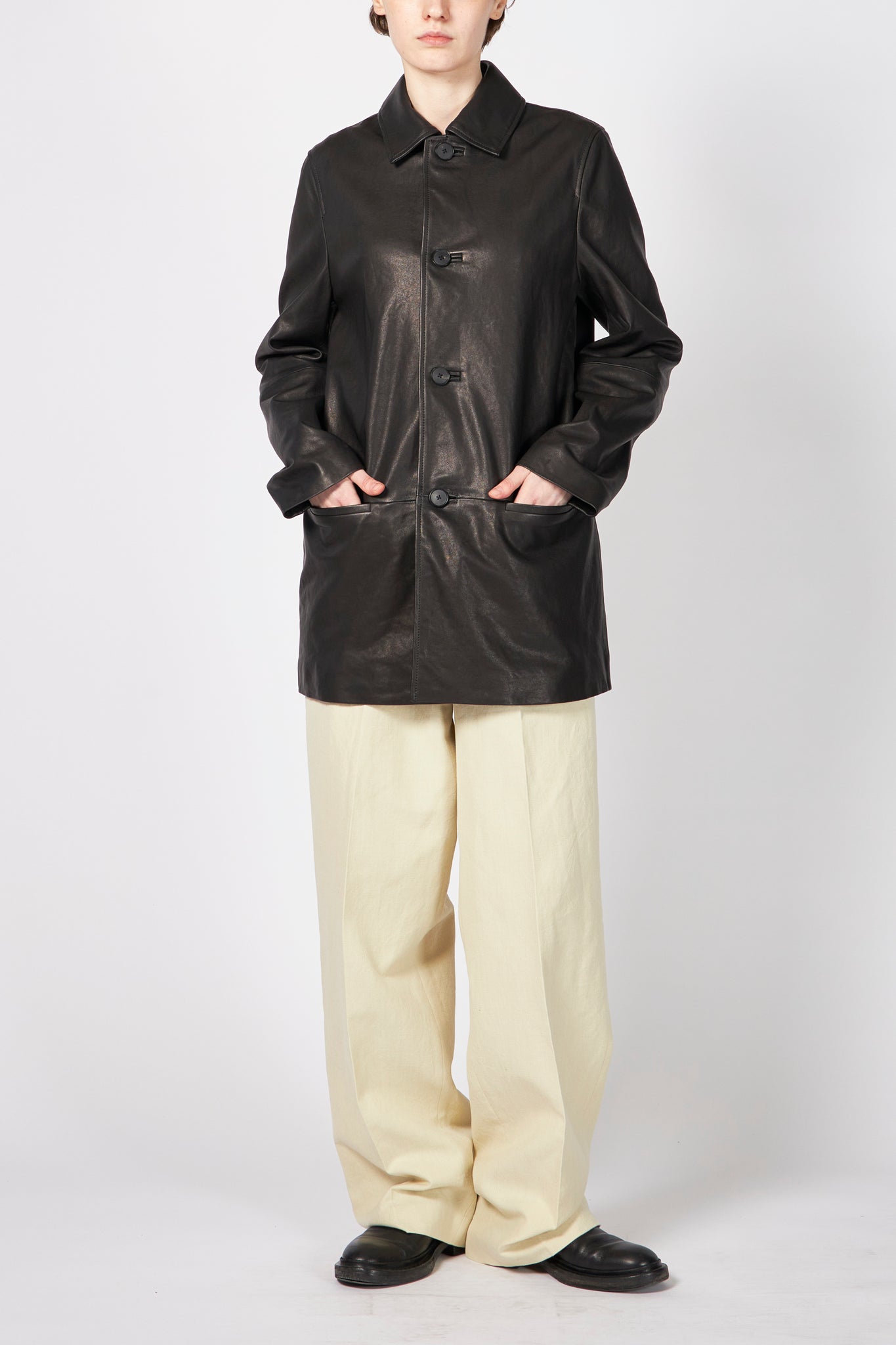 TEXTURED LAMB LEATHER BLOUSON – ATELIERMO