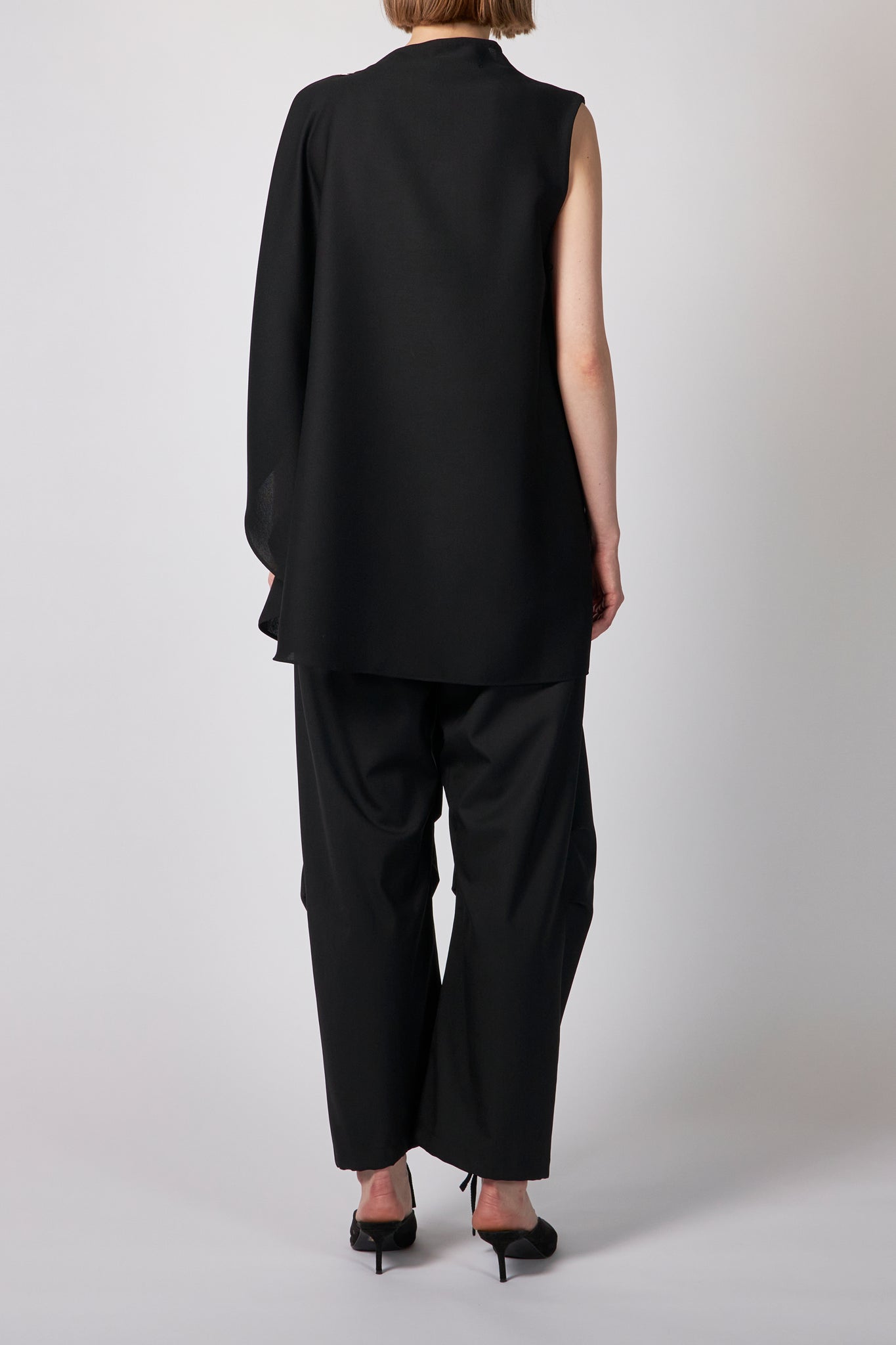 LEVI SILK ASYMMETRY DRAPED BLOUSE – ATELIERMO