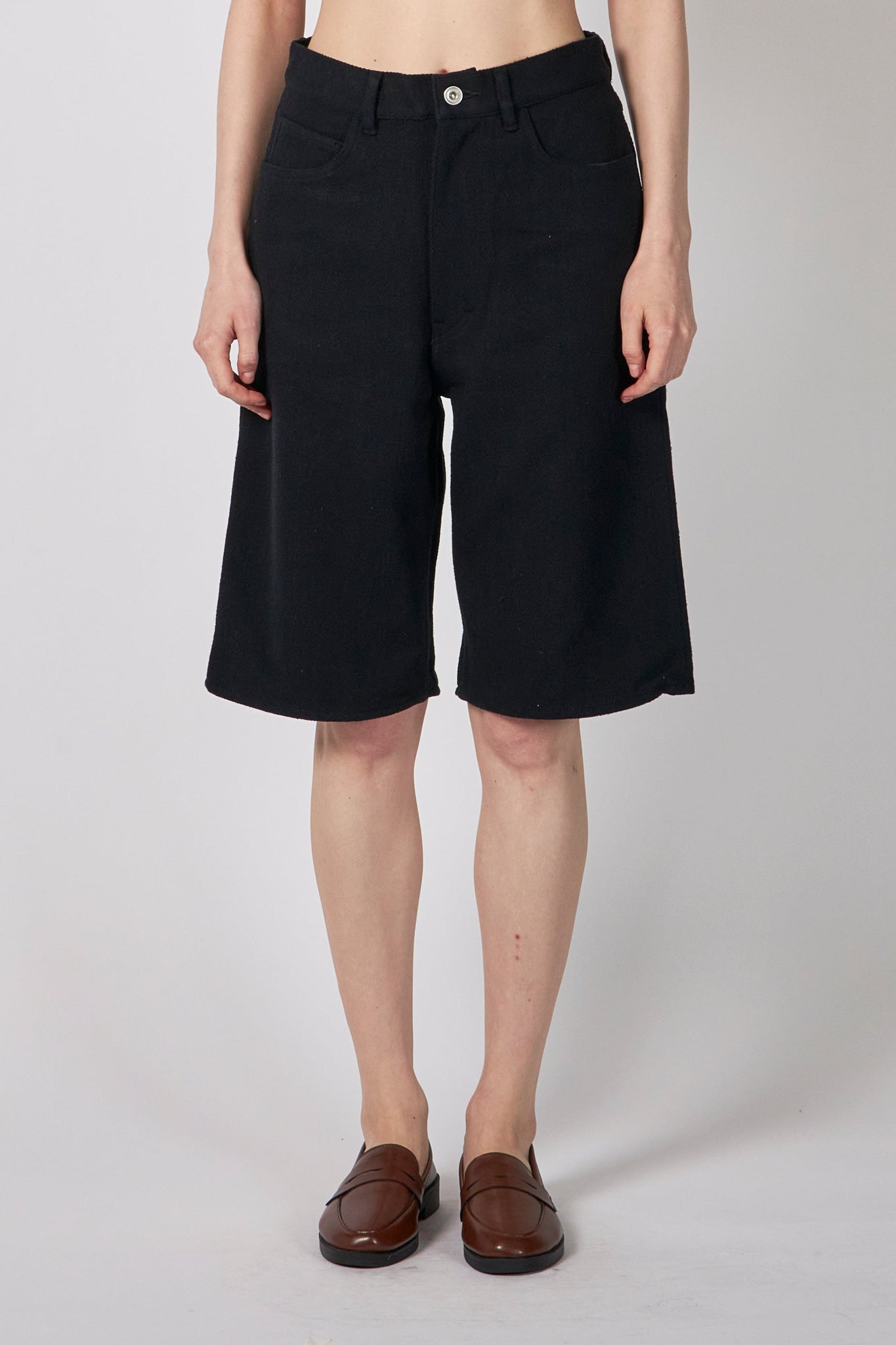 SILK NEP DENIM 5P WIDE SHORTS – ATELIERMO