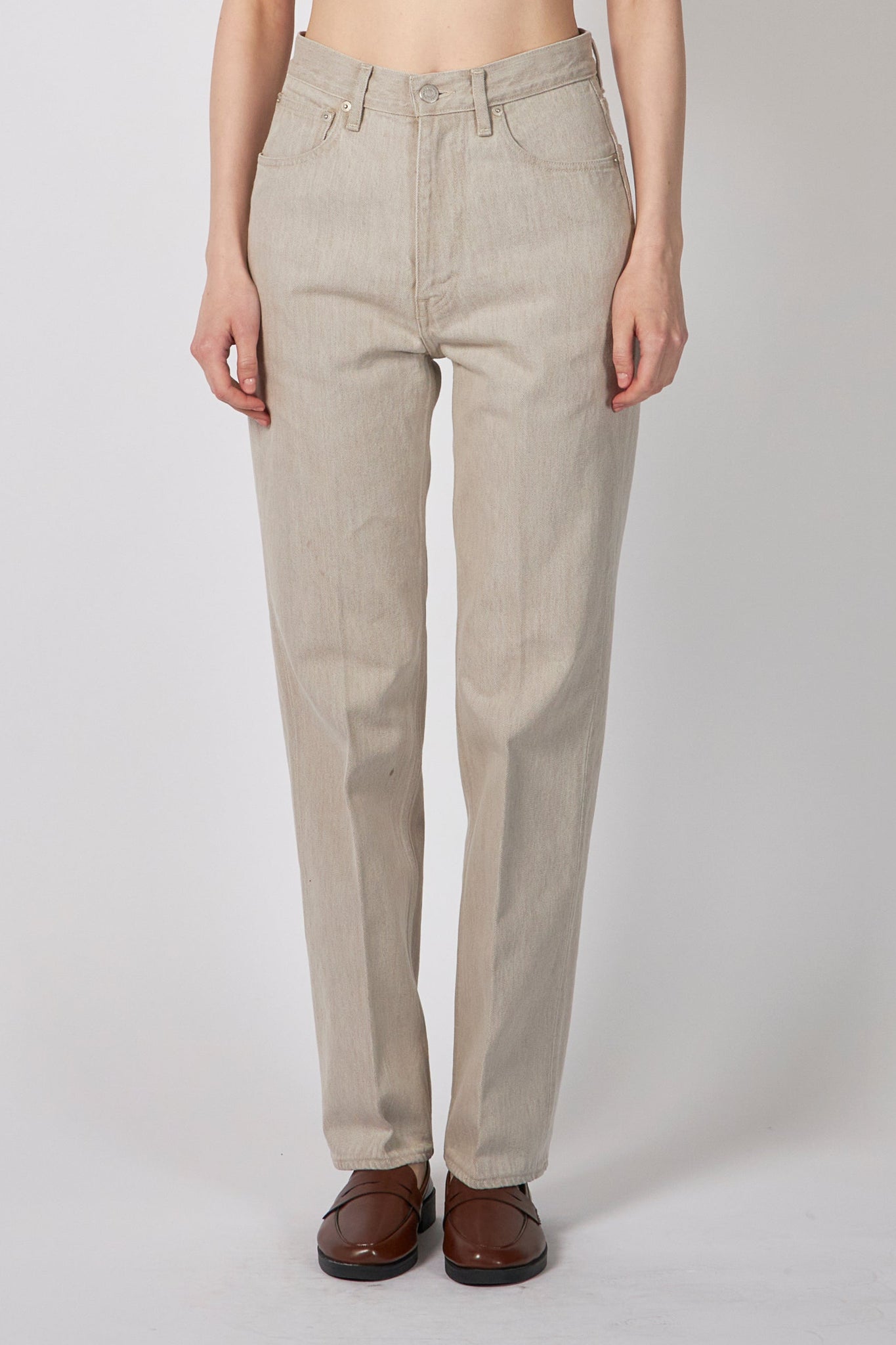 FADED HARD TWIST BROWN DENIM 5P PANTS – ATELIERMO