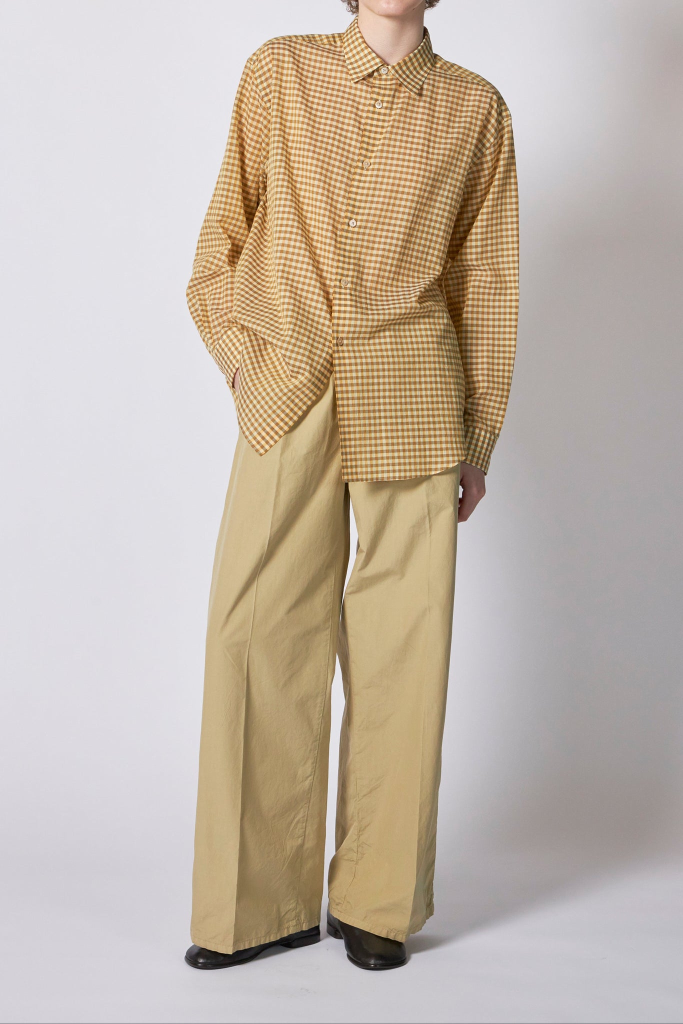 AIRY LIGHT COTTON CHECK SHIRT – ATELIERMO