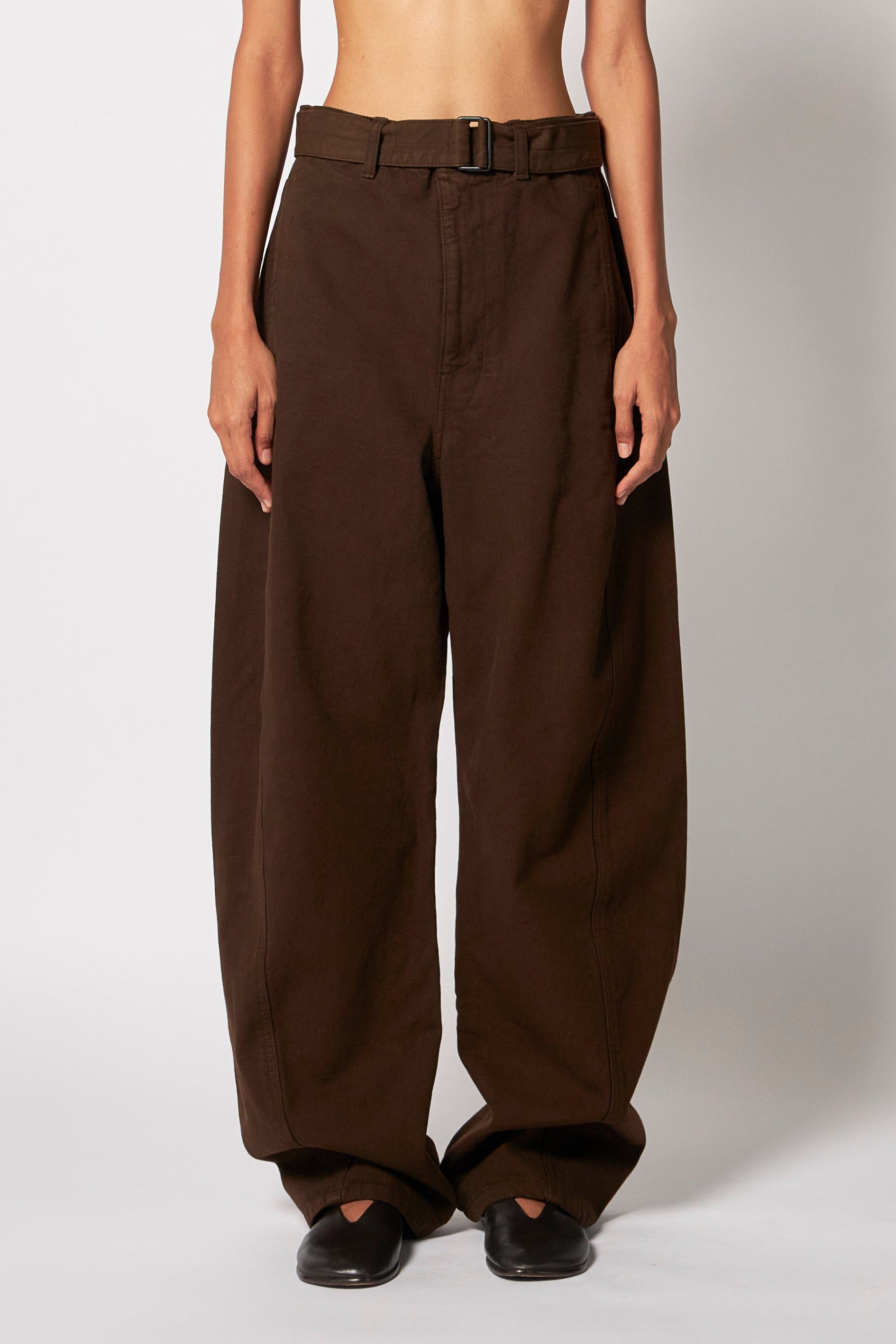 FADED HARD TWIST BROWN DENIM 5P PANTS – ATELIERMO
