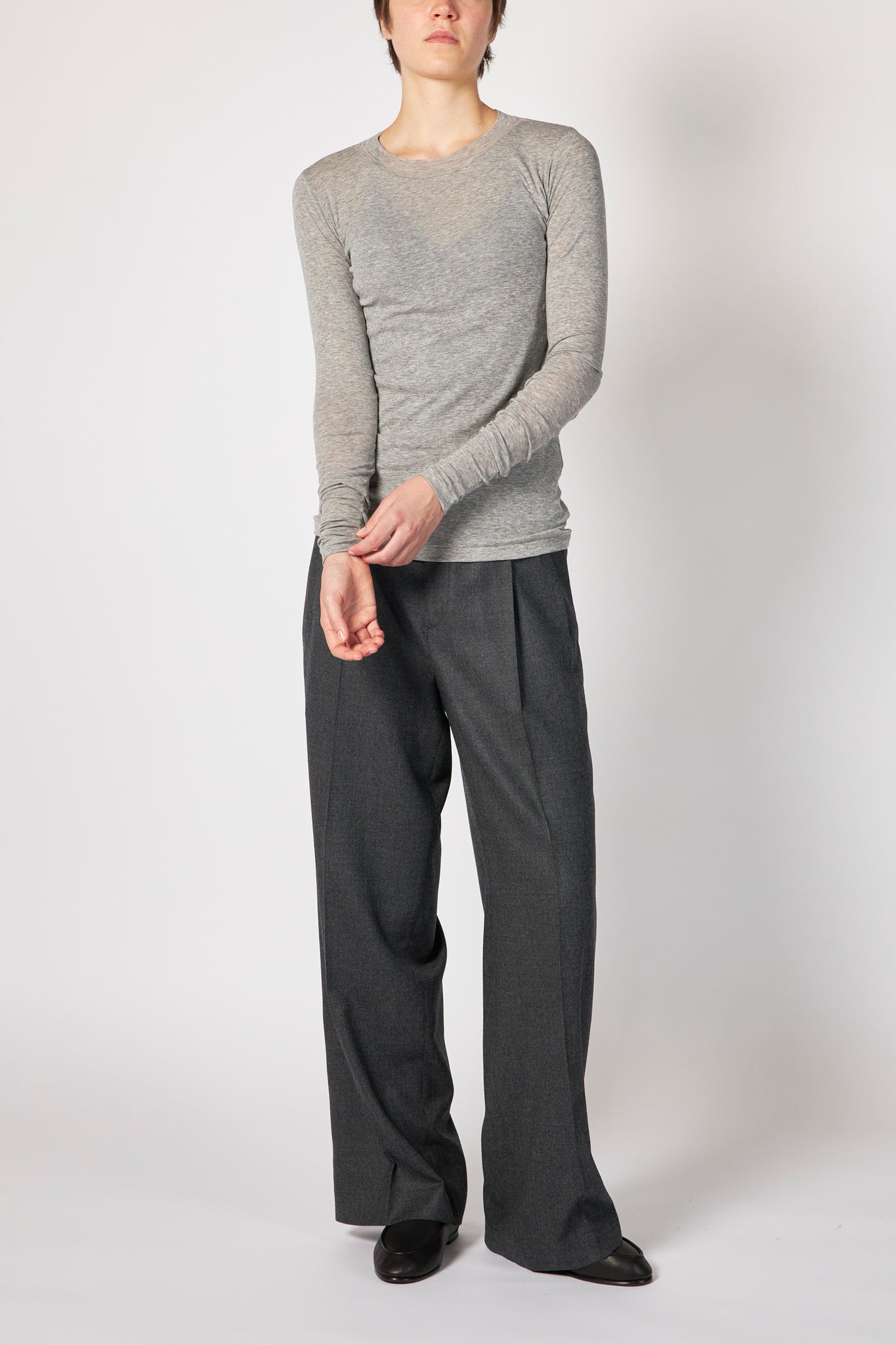 SUPER HIGH GAUGE SHEER RIB L/S TEE – ATELIERMO