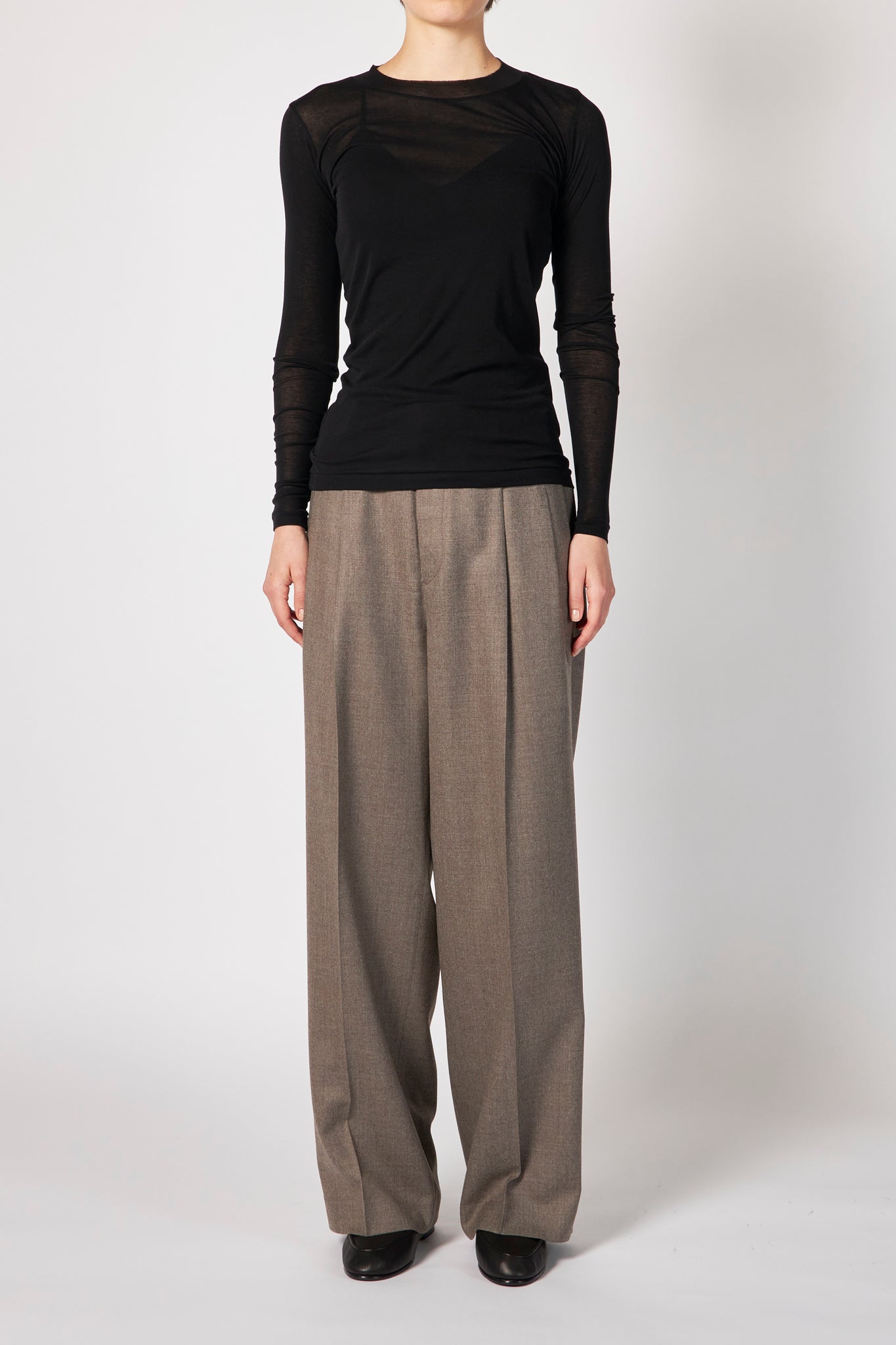 SUPER HIGH GAUGE SHEER RIB L/S TEE – ATELIERMO