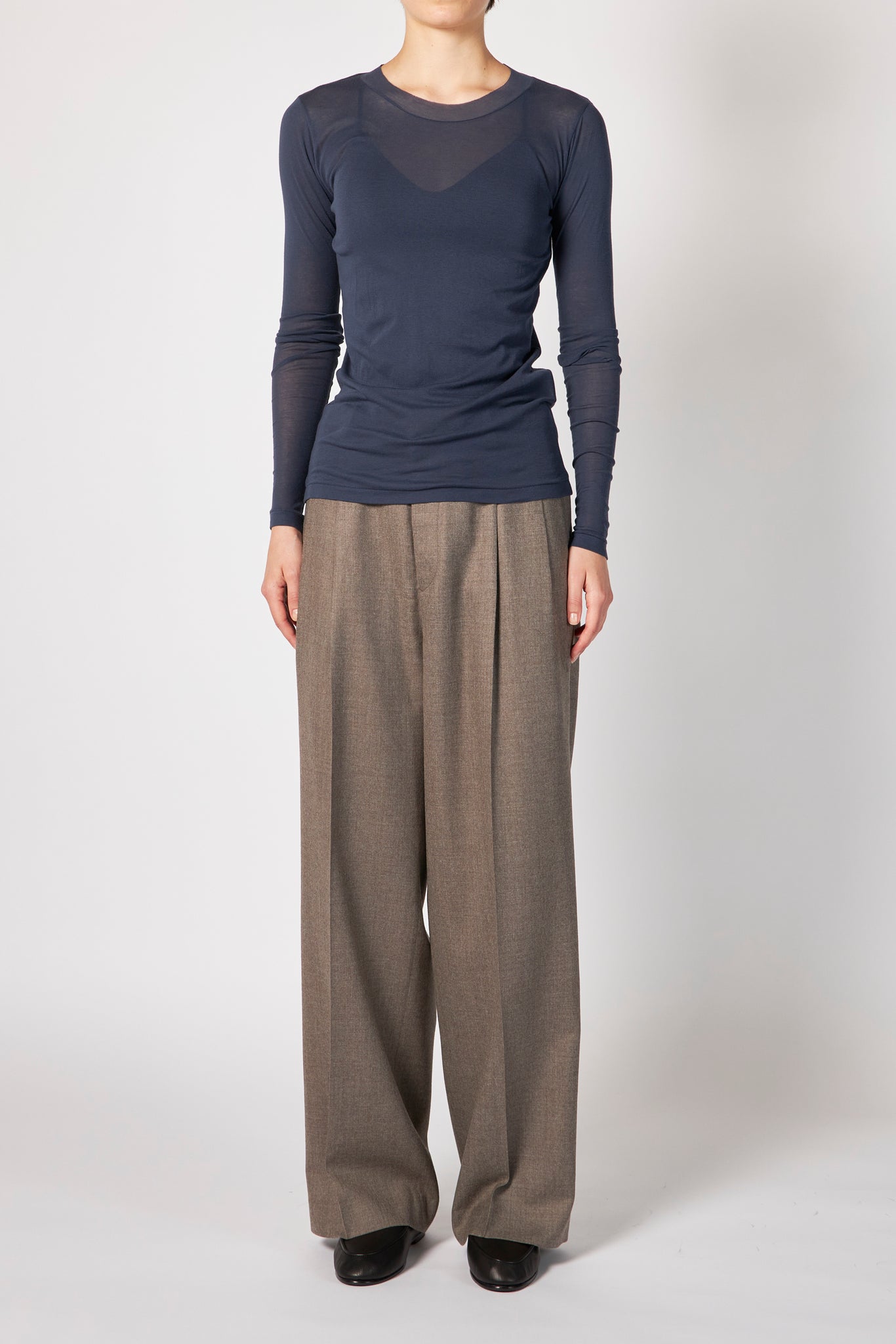 SUPER HIGH GAUGE SHEER RIB L/S TEE – ATELIERMO